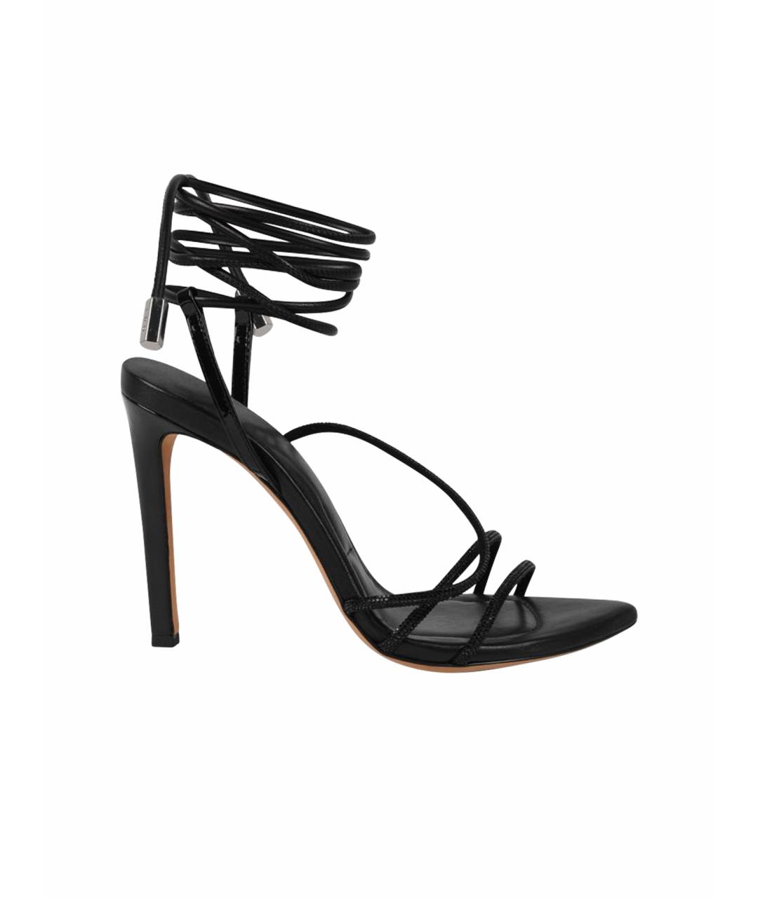 IRO Черные кожаные босоножки, фото 1