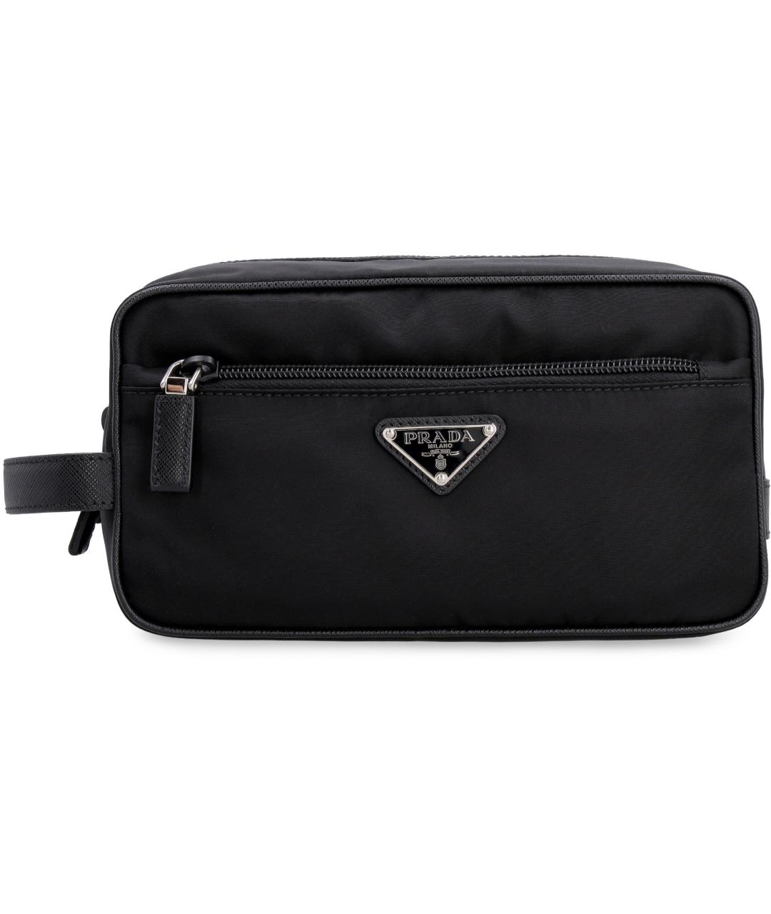 PRADA Черная синтетическая барсетка, фото 2