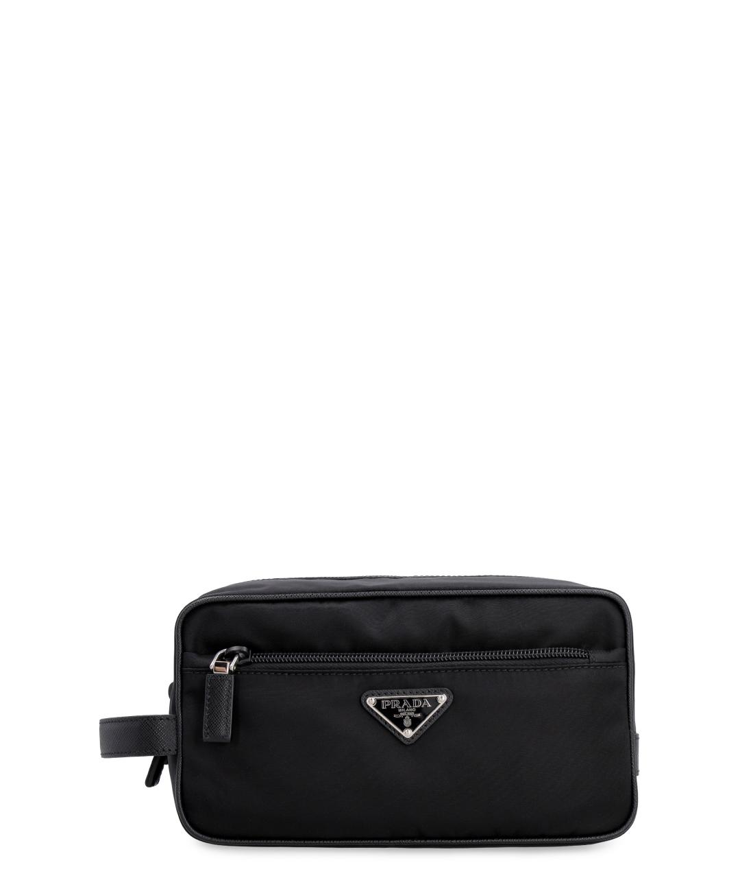 PRADA Черная синтетическая барсетка, фото 1