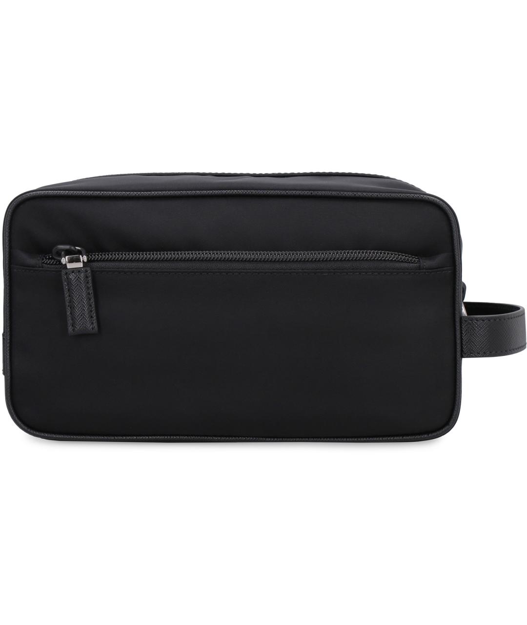 PRADA Черная синтетическая барсетка, фото 4