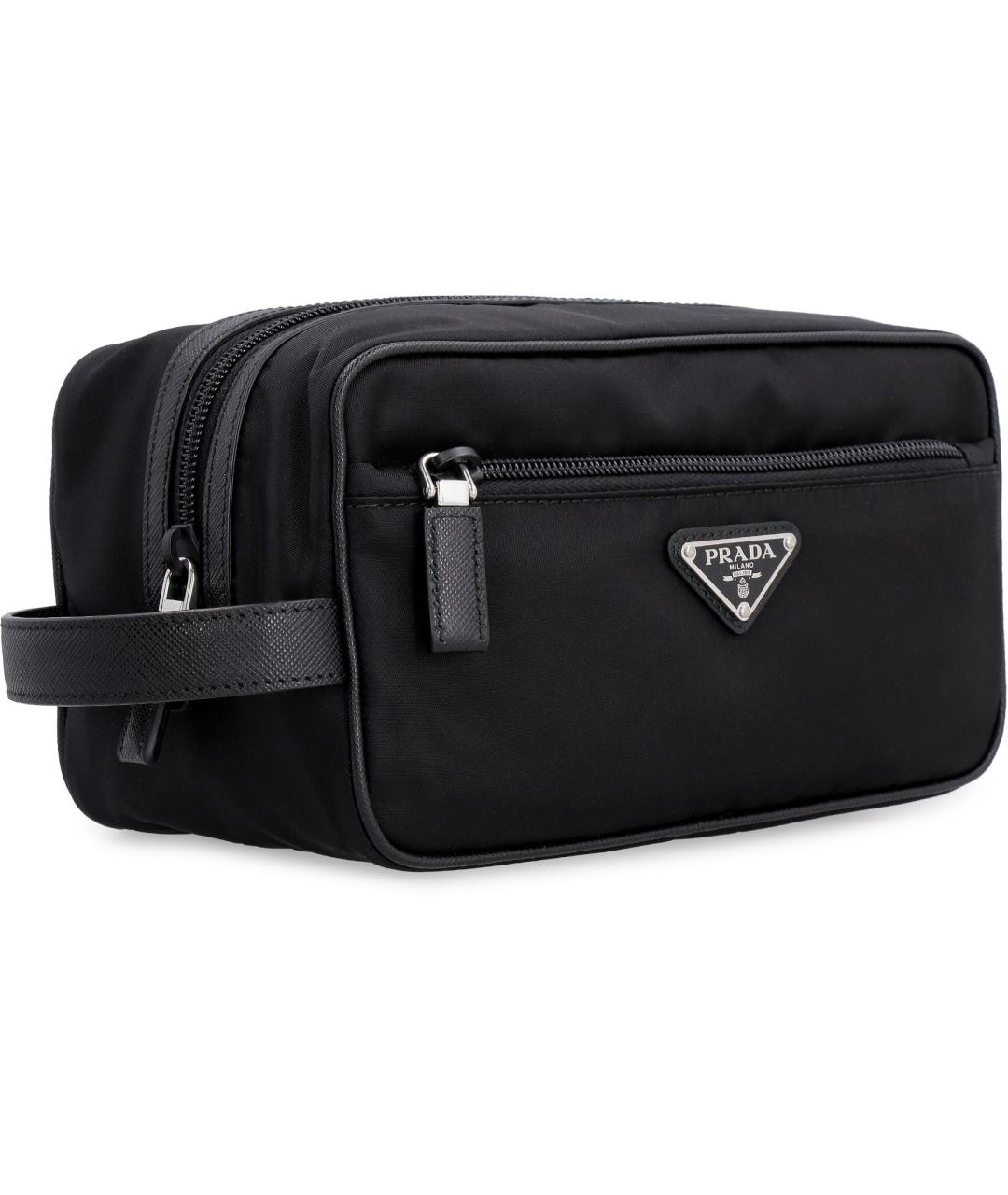 PRADA Черная синтетическая барсетка, фото 3