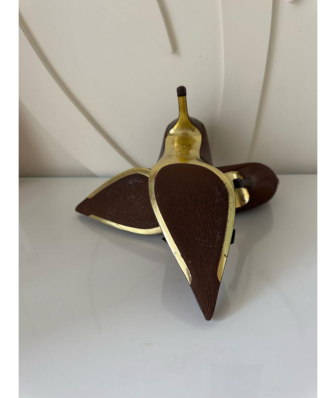 DOLCE&GABBANA Коричневые кожаные туфли, фото 5