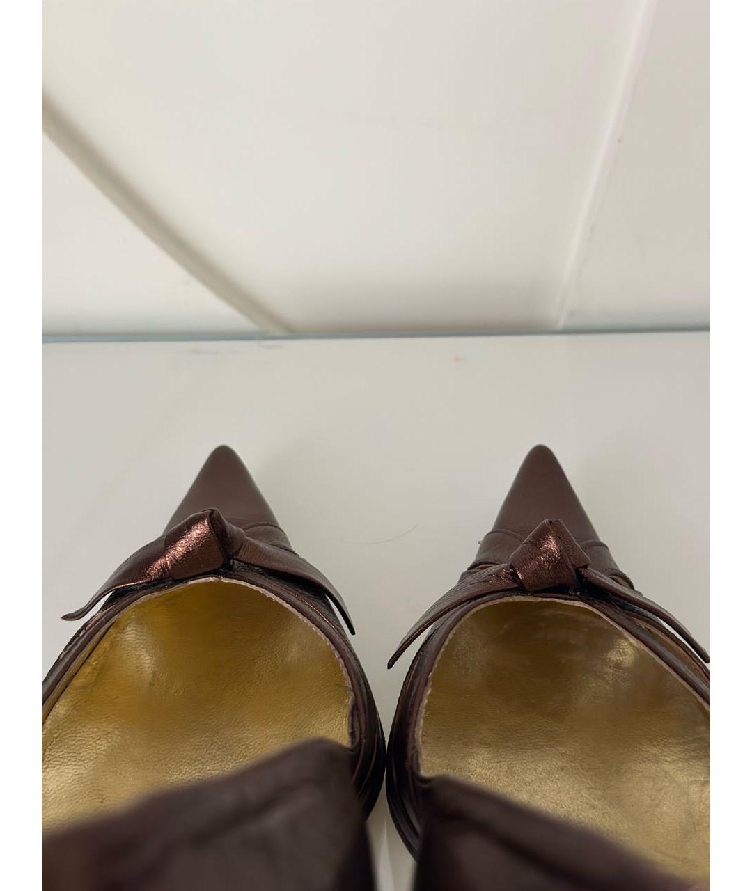 DOLCE&GABBANA Коричневые кожаные туфли, фото 6