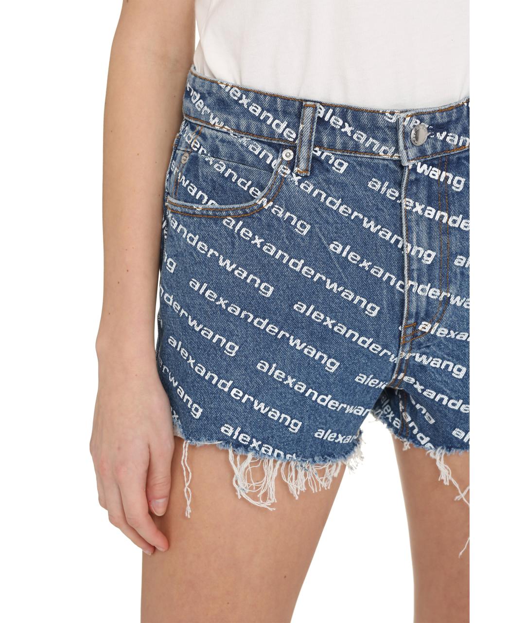 ALEXANDER WANG Синие хлопковые шорты, фото 5