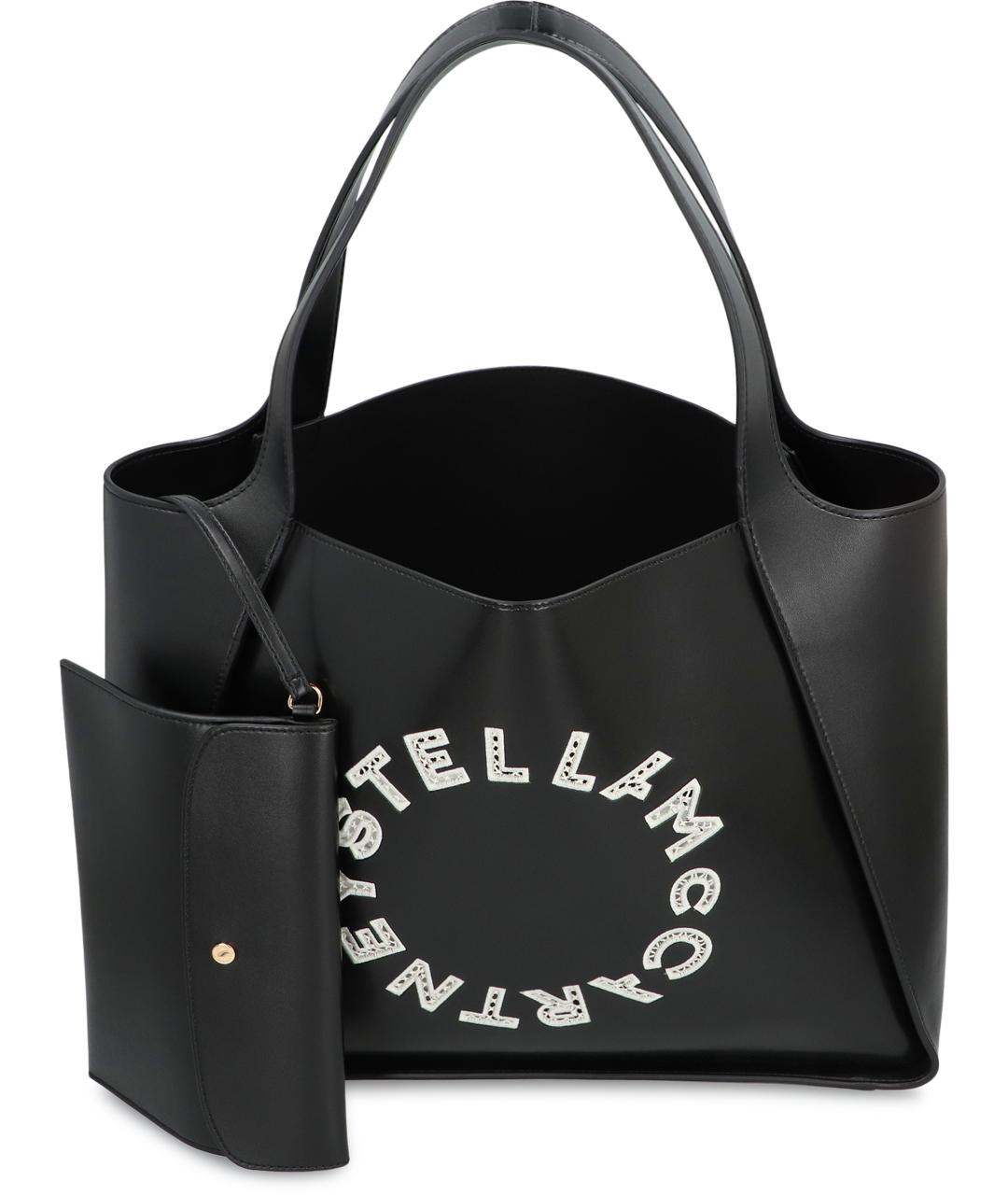 STELLA MCCARTNEY Черная сумка тоут из искусственной кожи, фото 5