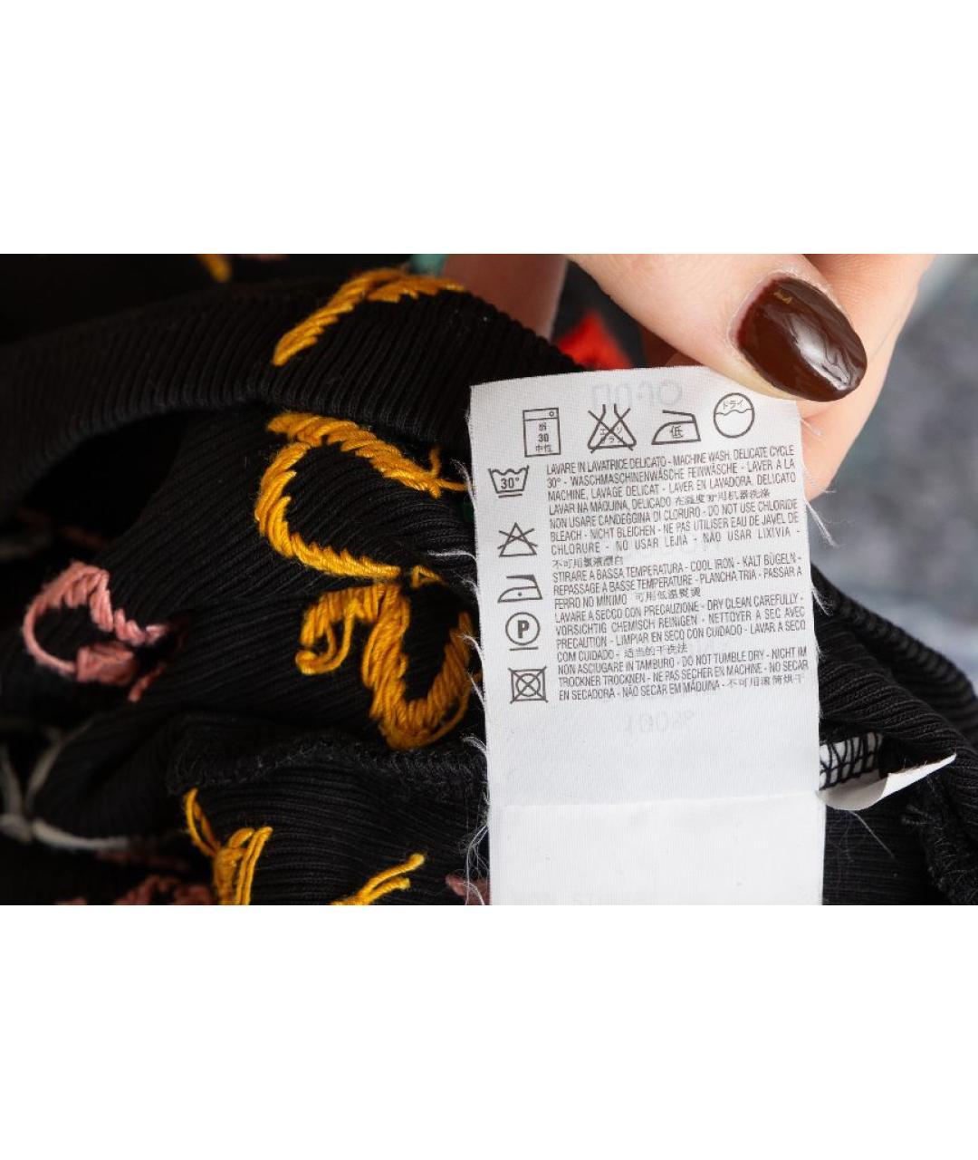 LIU JO Черная хлопковая майка, фото 6