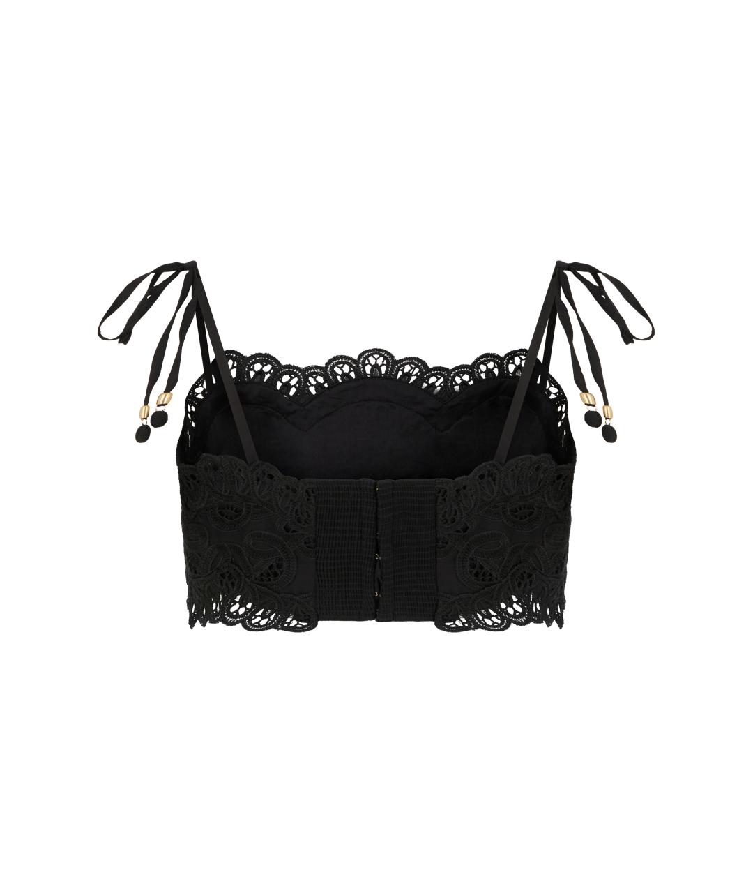 ZIMMERMANN Черная полиэстеровая майка, фото 2