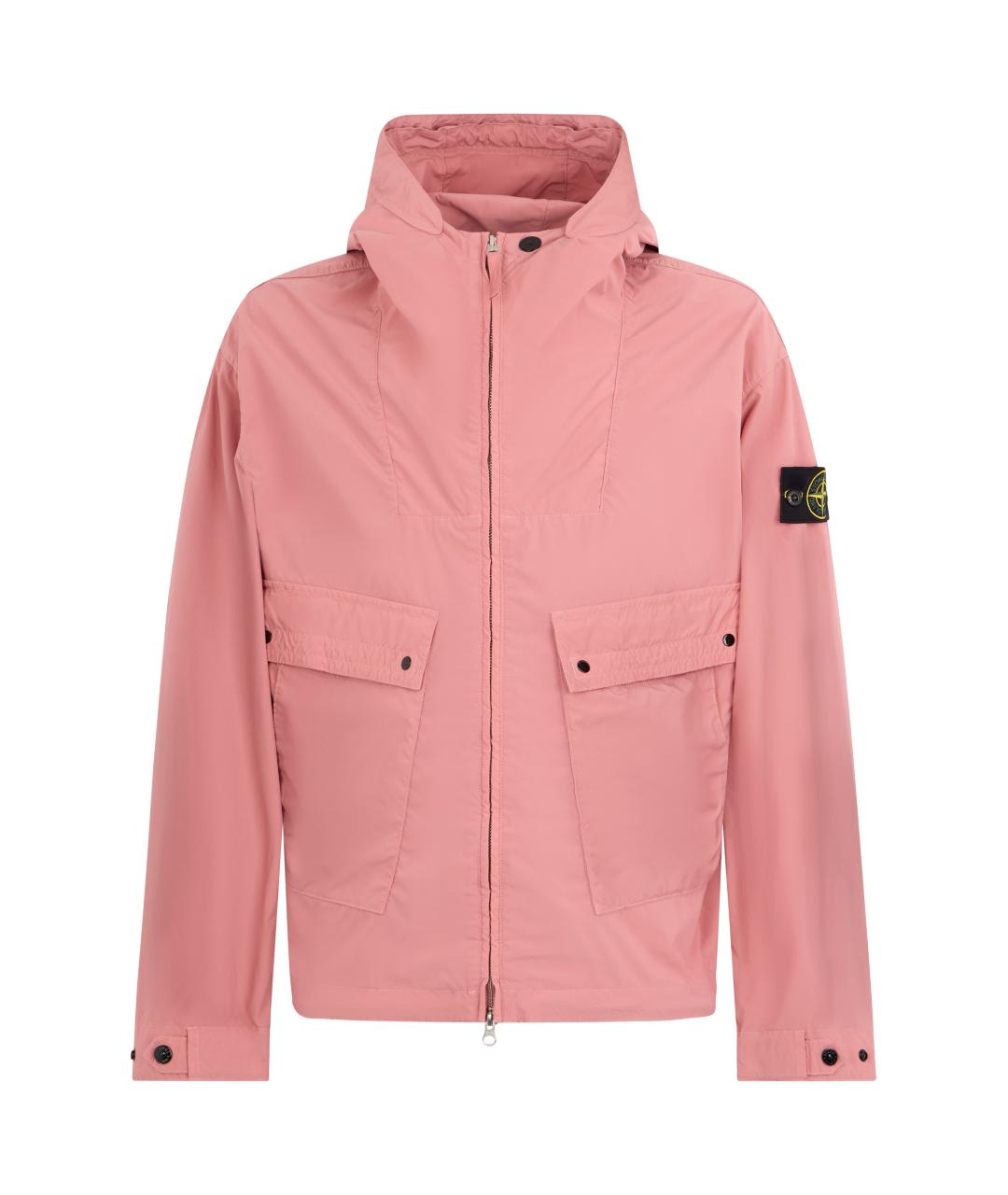 STONE ISLAND Розовая полиэстеровая куртка, фото 1