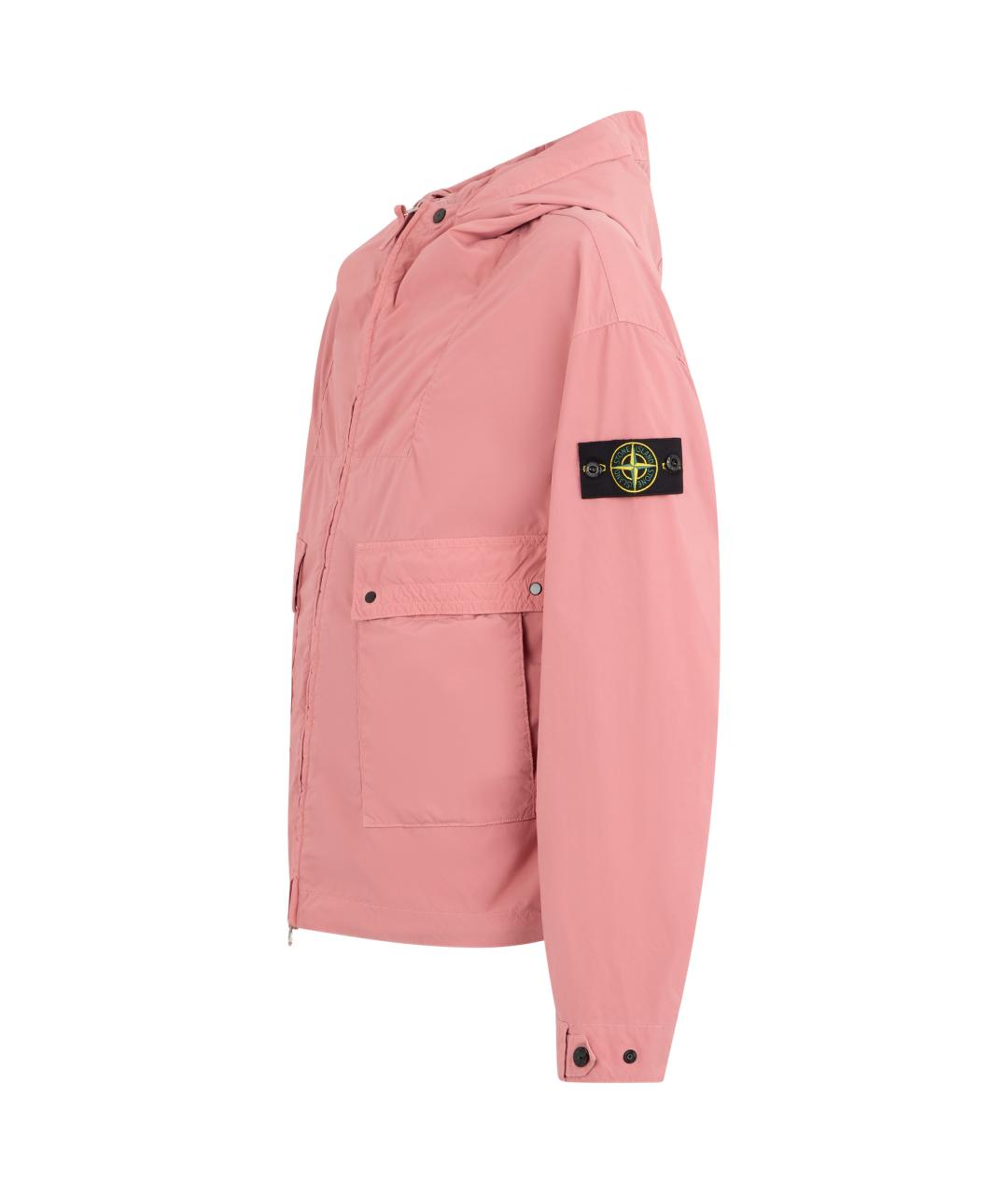 STONE ISLAND Розовая полиэстеровая куртка, фото 3
