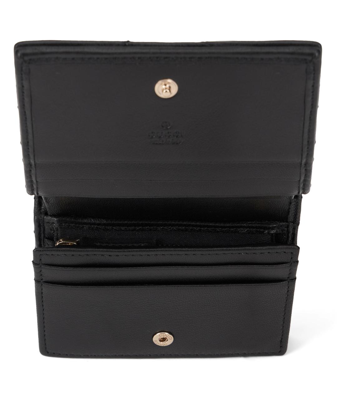 GUCCI Черный кожаный кошелек, фото 4