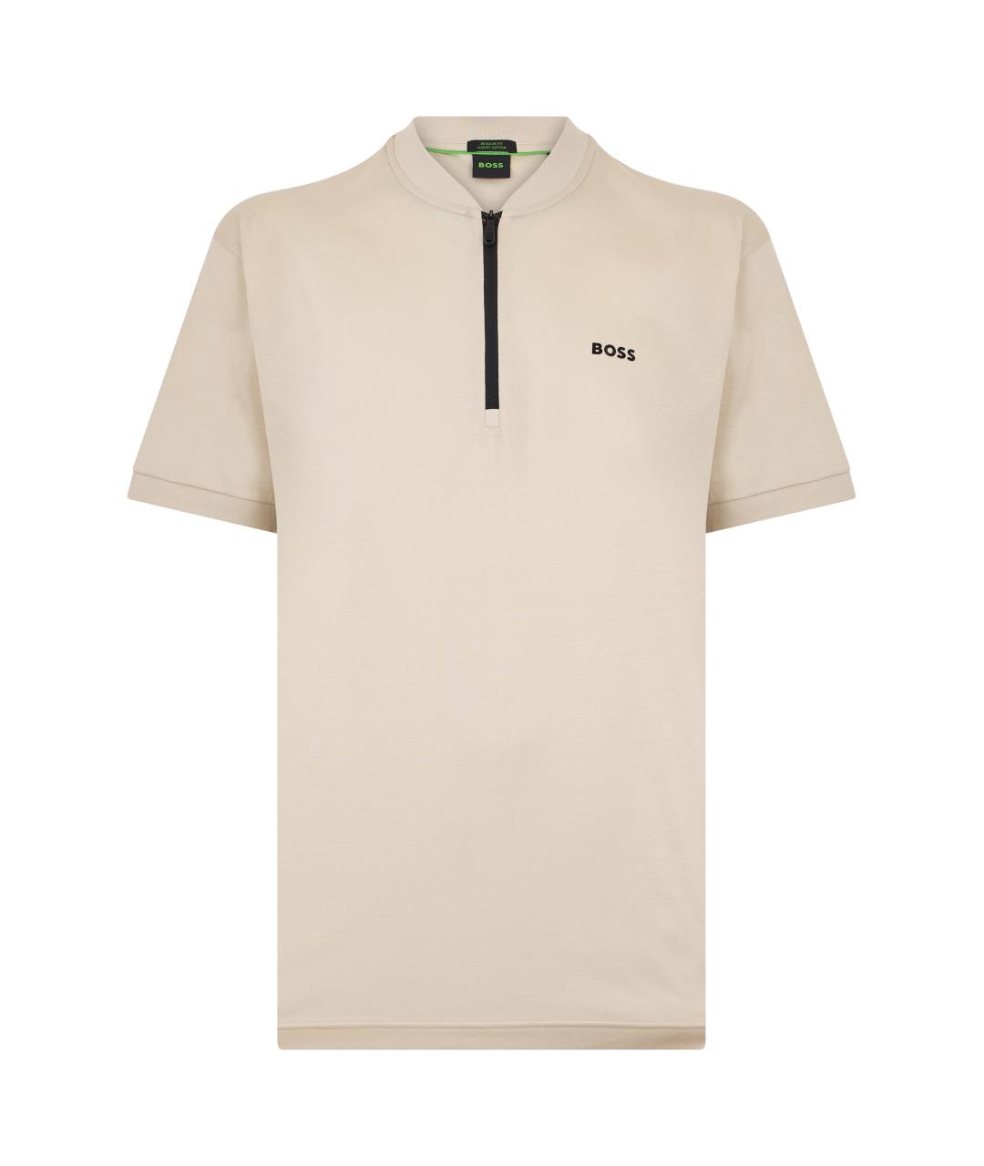 HUGO BOSS Бежевая хлопковая футболка, фото 1