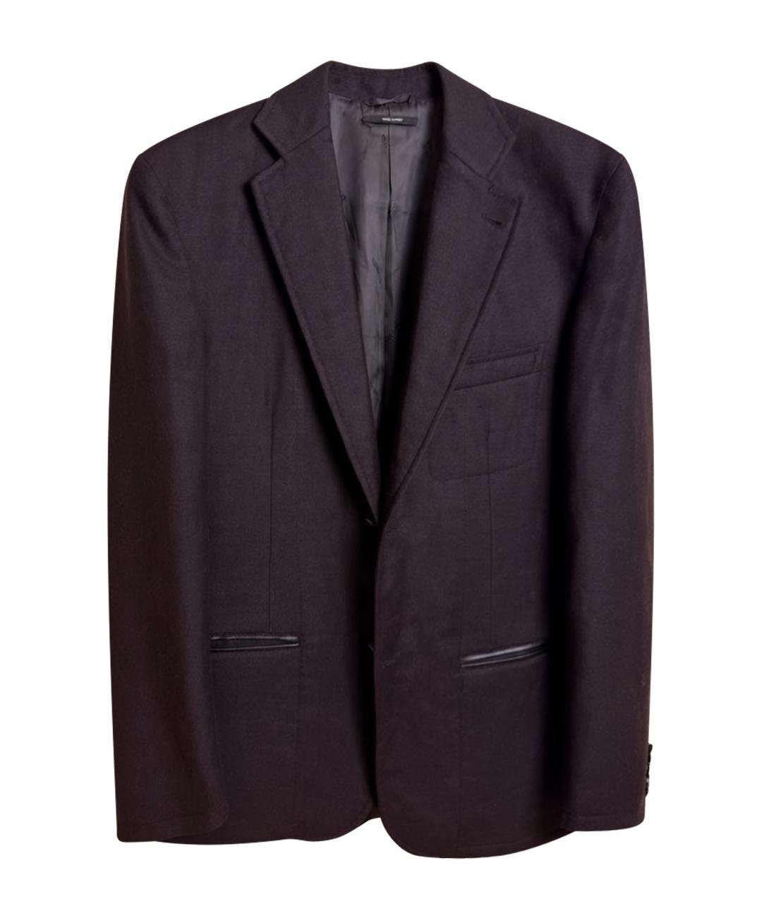 HERMES Фиолетовый шерстяной жакет/пиджак, фото 1