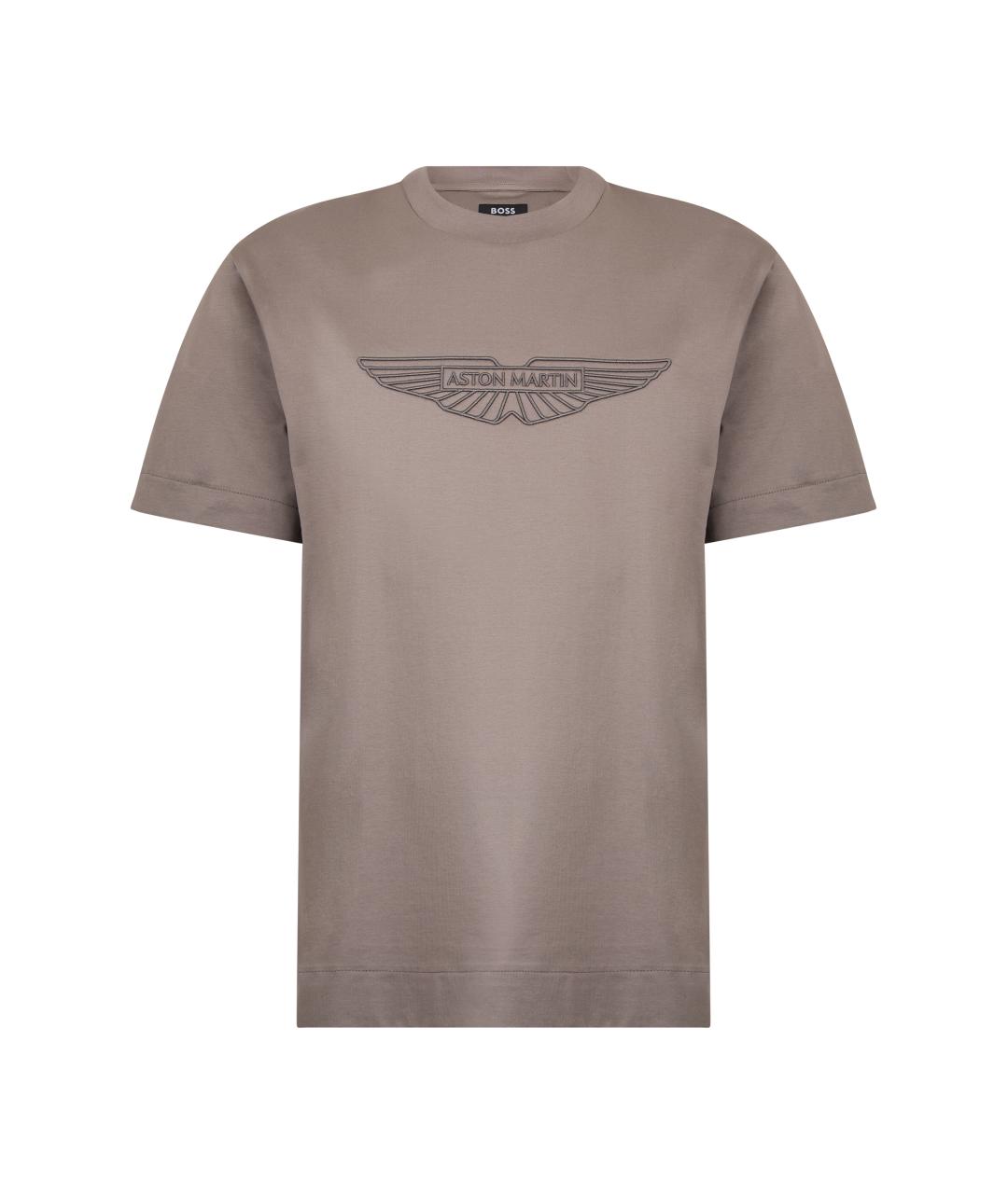 HUGO BOSS Коричневая хлопковая футболка, фото 1
