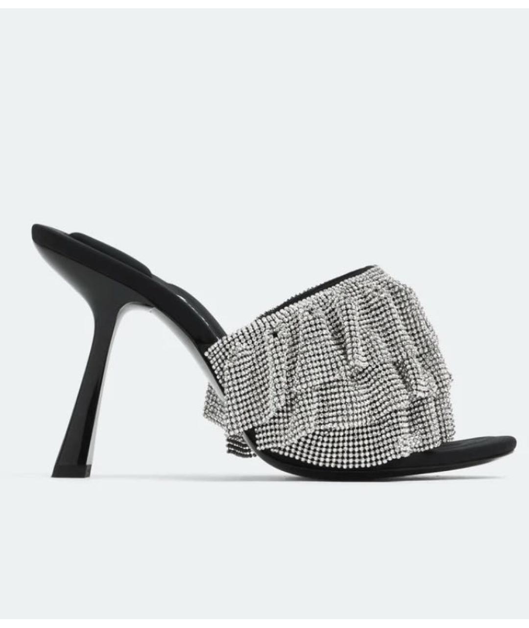 ALEXANDER WANG Черные кожаные босоножки, фото 8