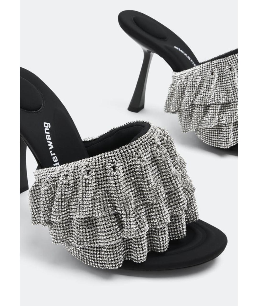 ALEXANDER WANG Черные кожаные босоножки, фото 6