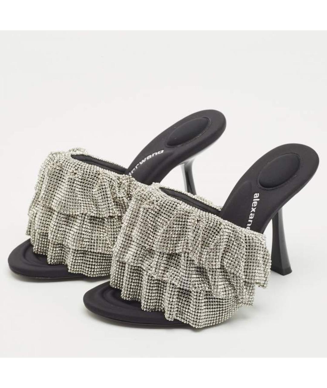 ALEXANDER WANG Черные кожаные босоножки, фото 5