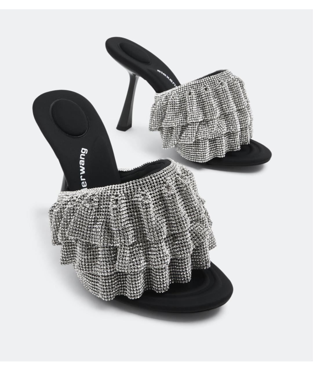 ALEXANDER WANG Черные кожаные босоножки, фото 2