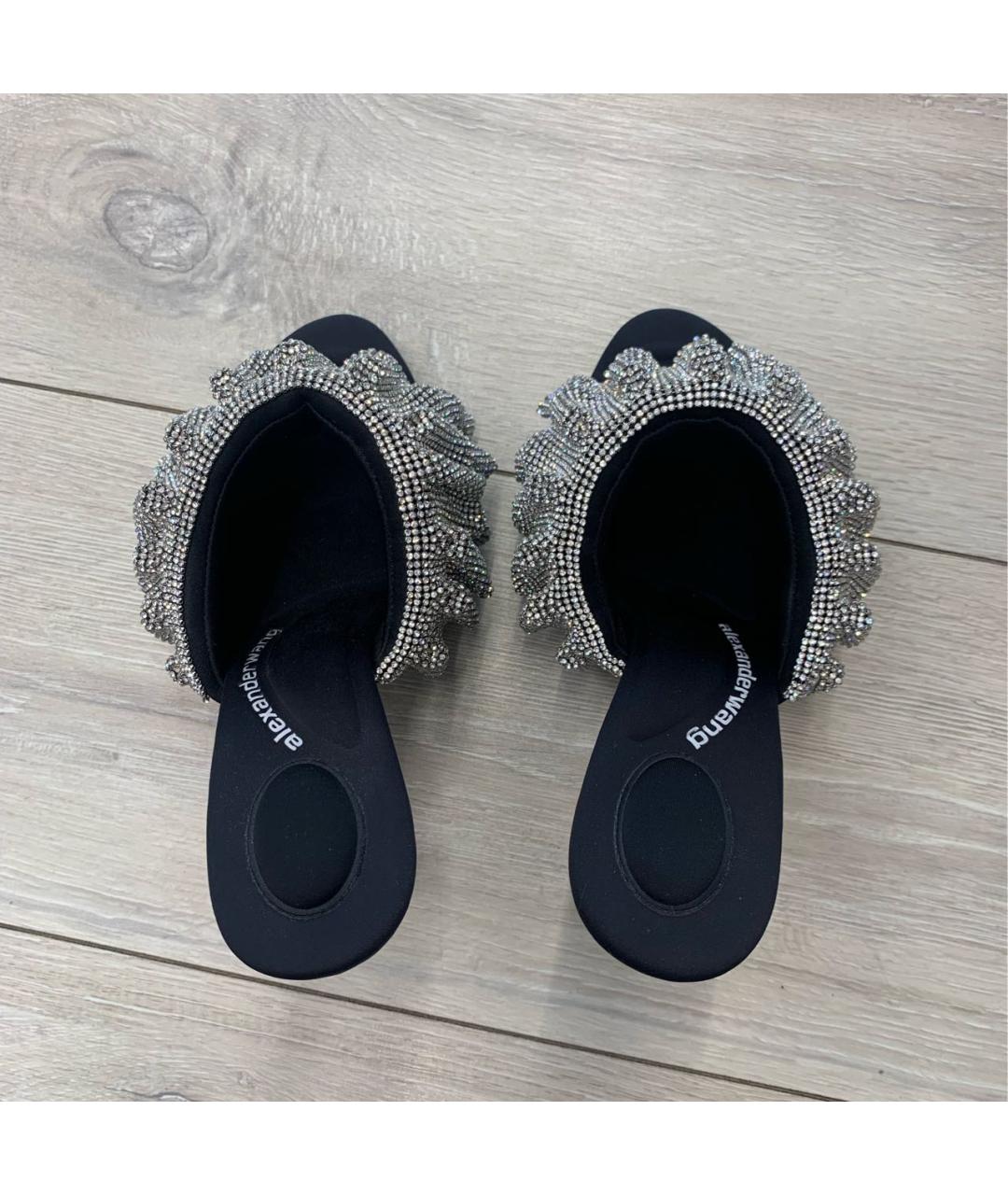 ALEXANDER WANG Черные кожаные босоножки, фото 3