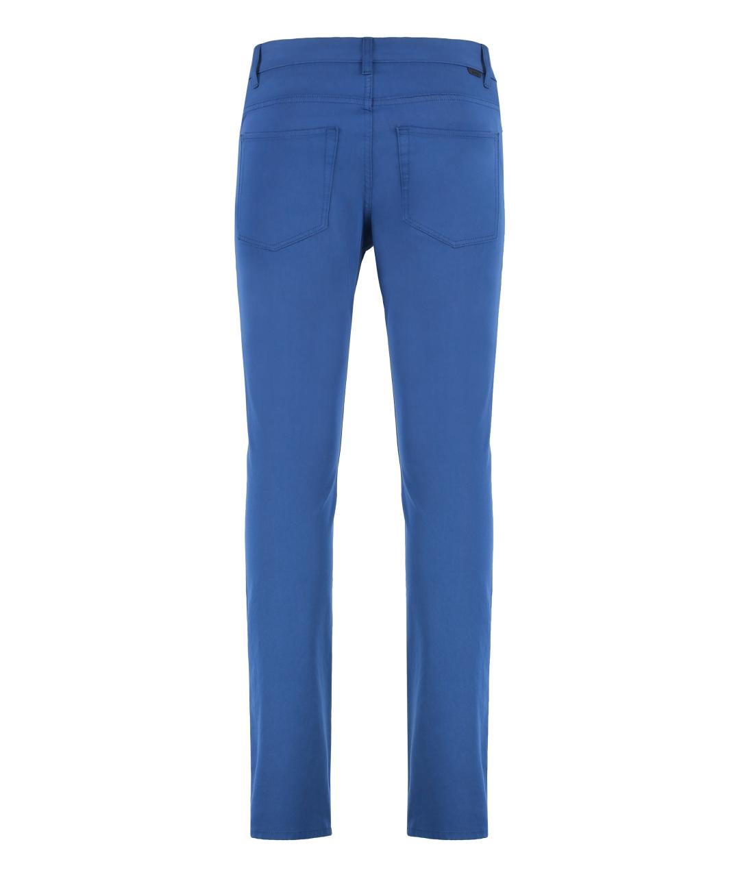 HUGO BOSS Синие хлопковые повседневные брюки, фото 2