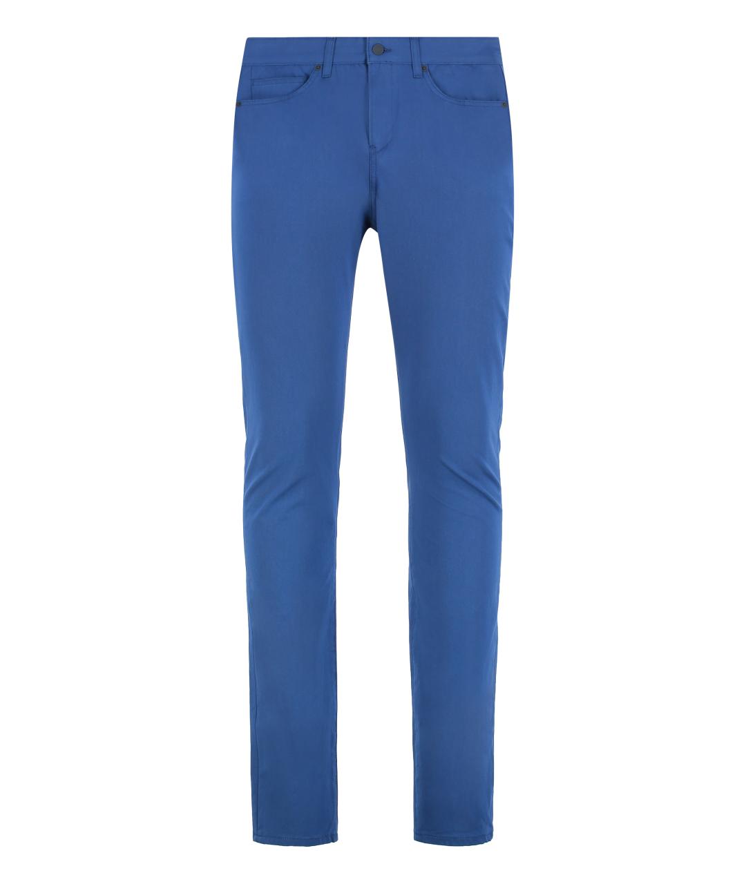 HUGO BOSS Синие хлопковые повседневные брюки, фото 1