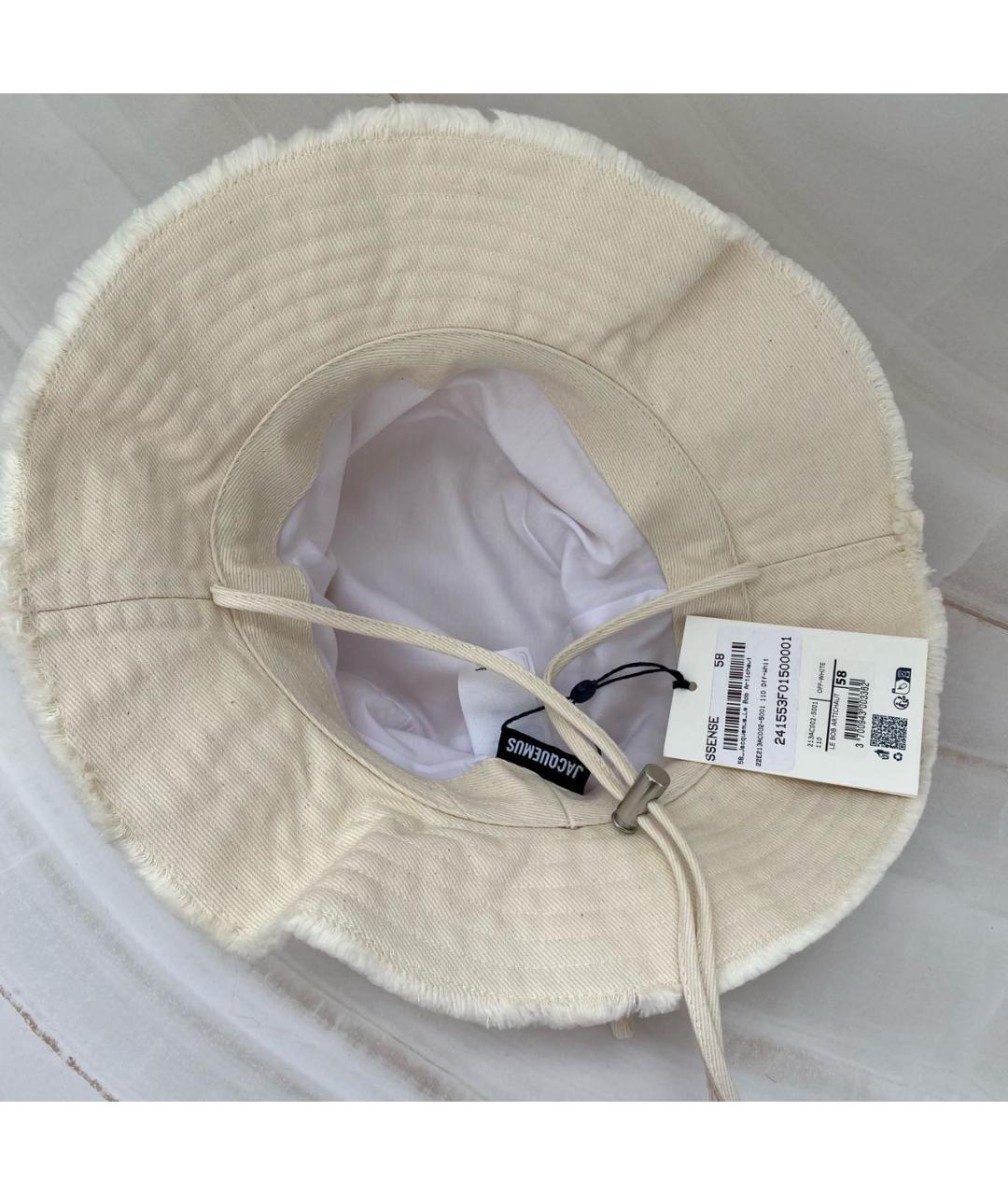 JACQUEMUS Белая хлопковая панама, фото 4