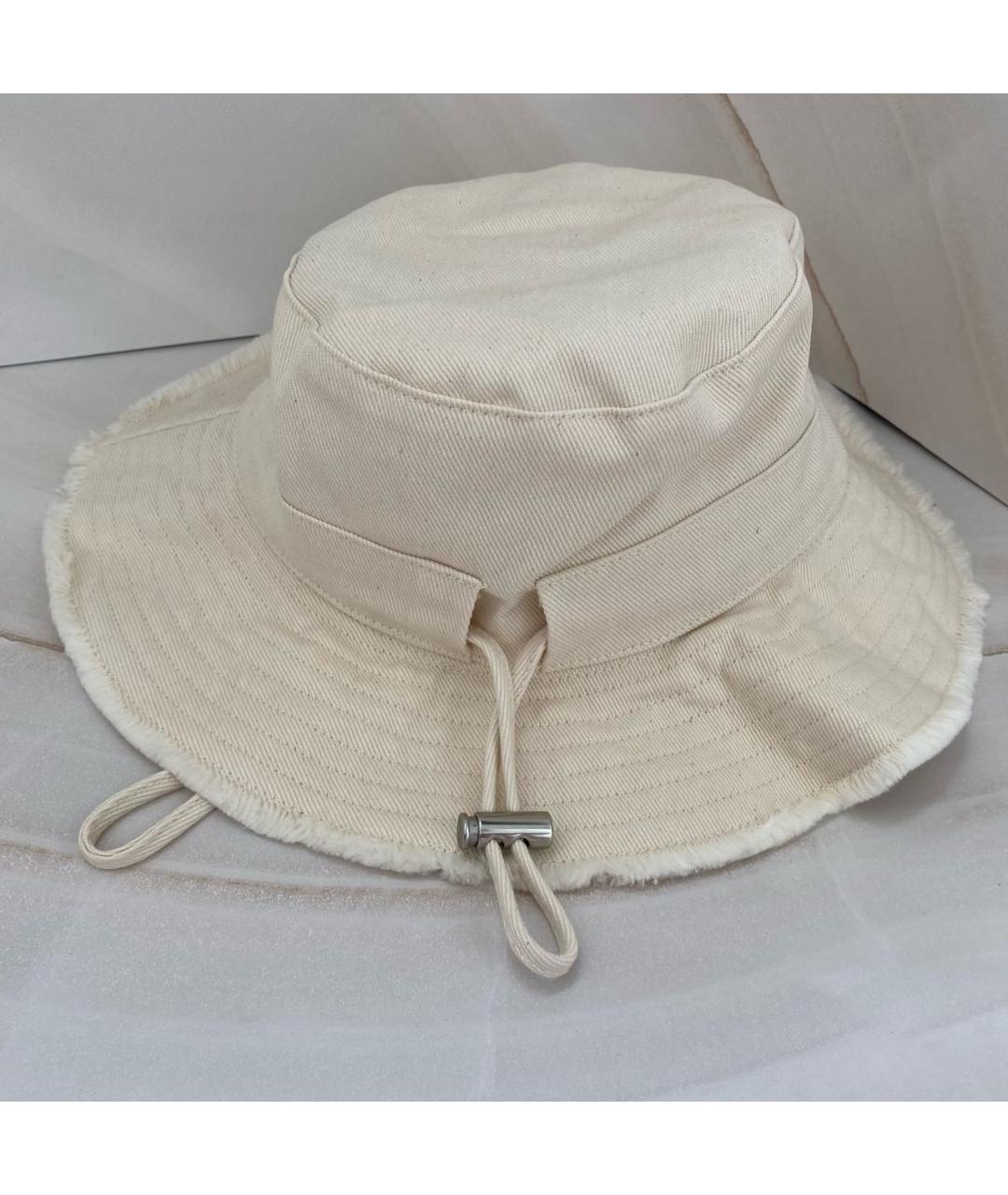 JACQUEMUS Белая хлопковая панама, фото 5