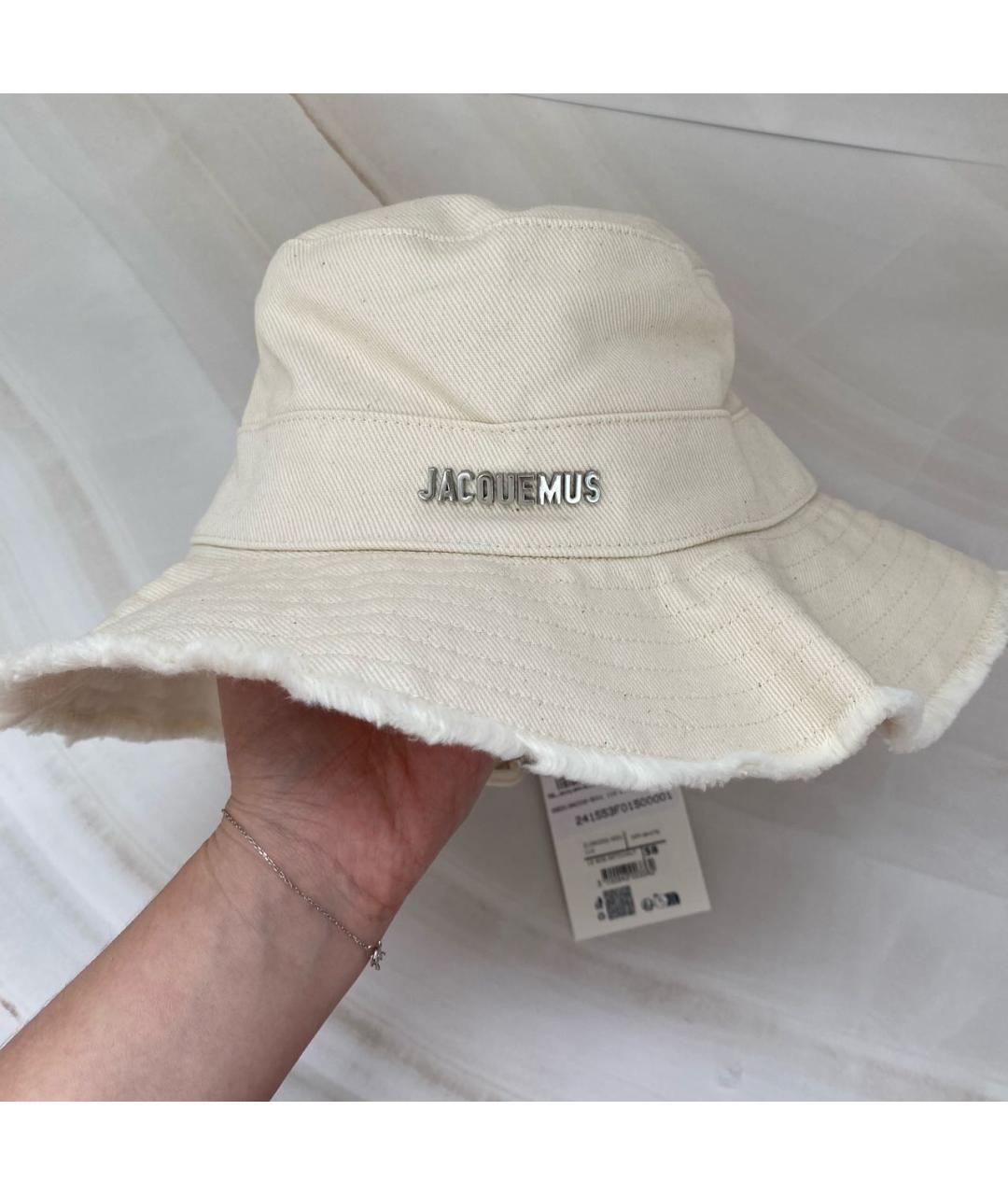 JACQUEMUS Белая хлопковая панама, фото 2