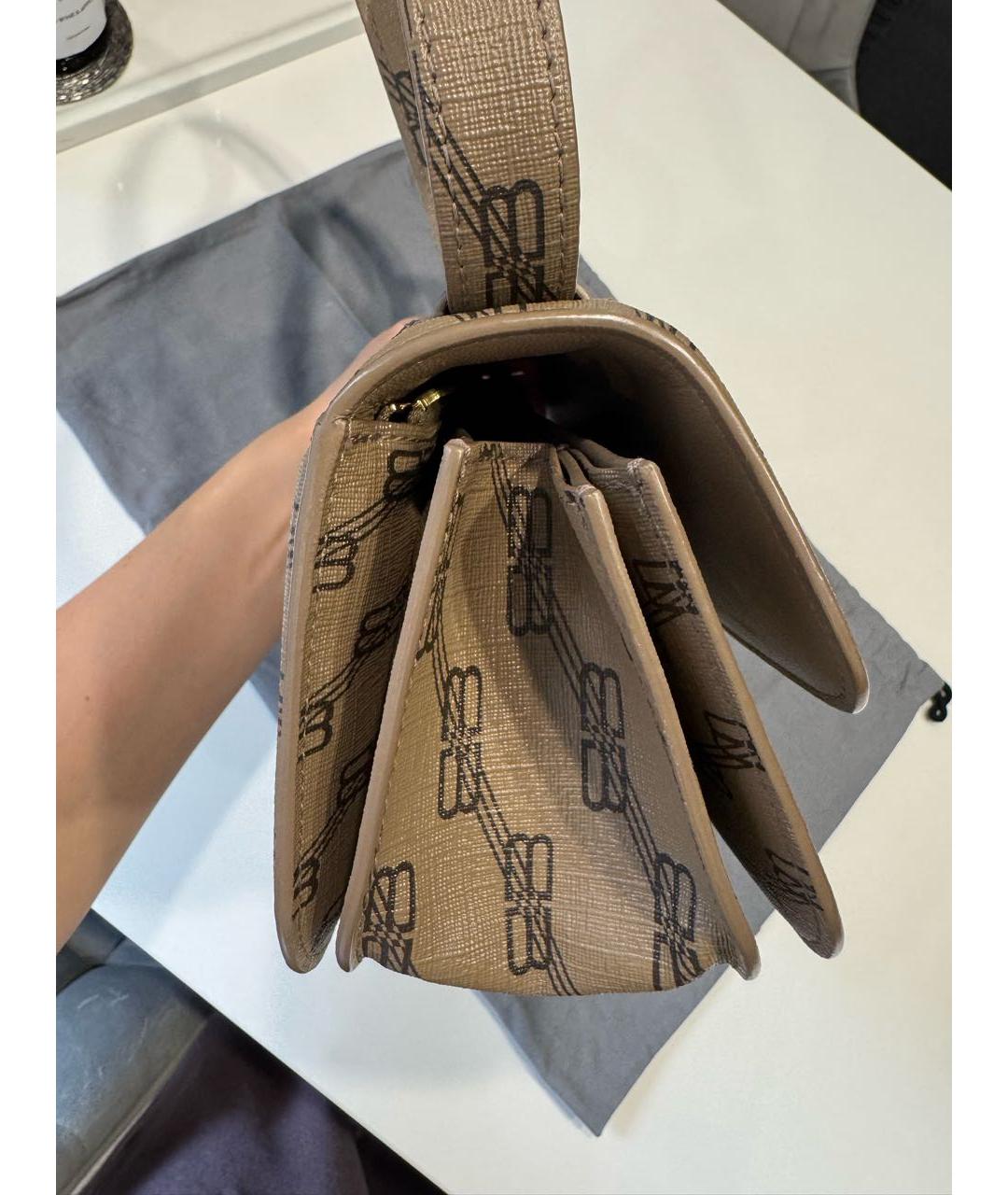 BALENCIAGA Бежевая сумка через плечо из искусственной кожи, фото 2