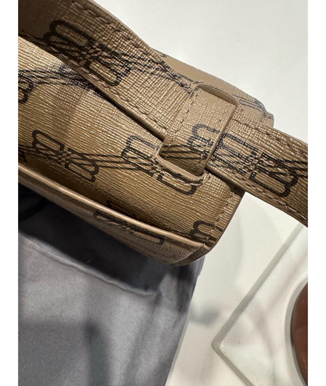 BALENCIAGA Бежевая сумка через плечо из искусственной кожи, фото 7