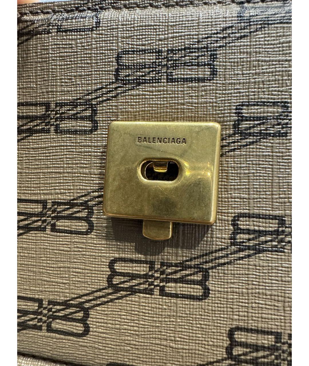 BALENCIAGA Бежевая сумка через плечо из искусственной кожи, фото 6