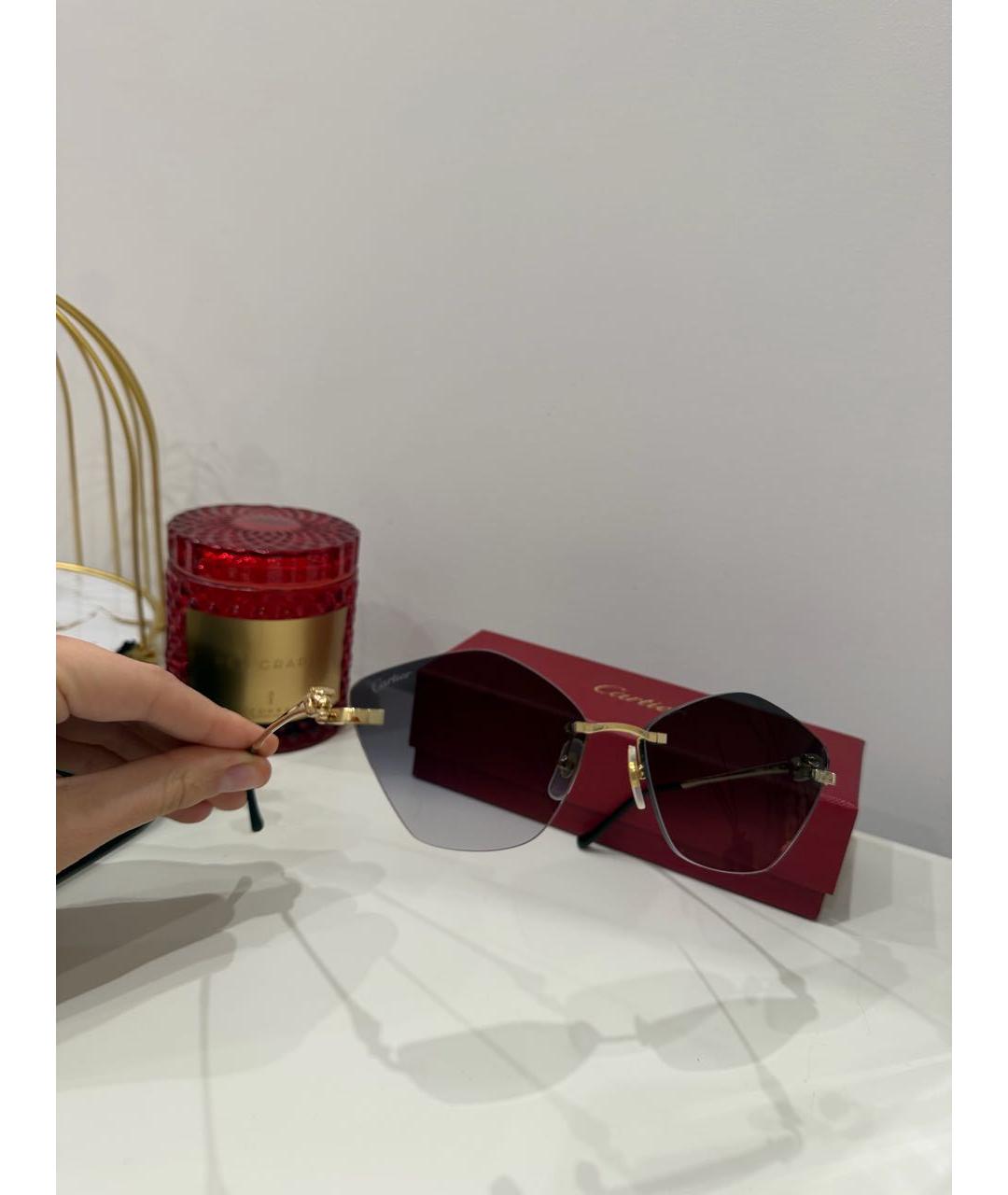 CARTIER Коричневые солнцезащитные очки, фото 5