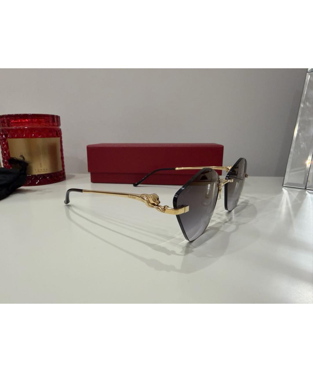 CARTIER Коричневые солнцезащитные очки, фото 7