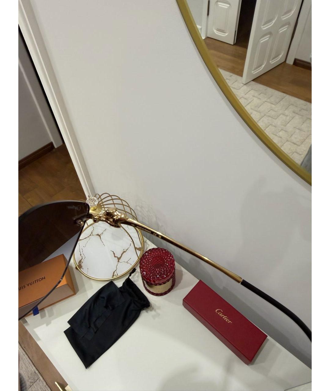 CARTIER Коричневые солнцезащитные очки, фото 4