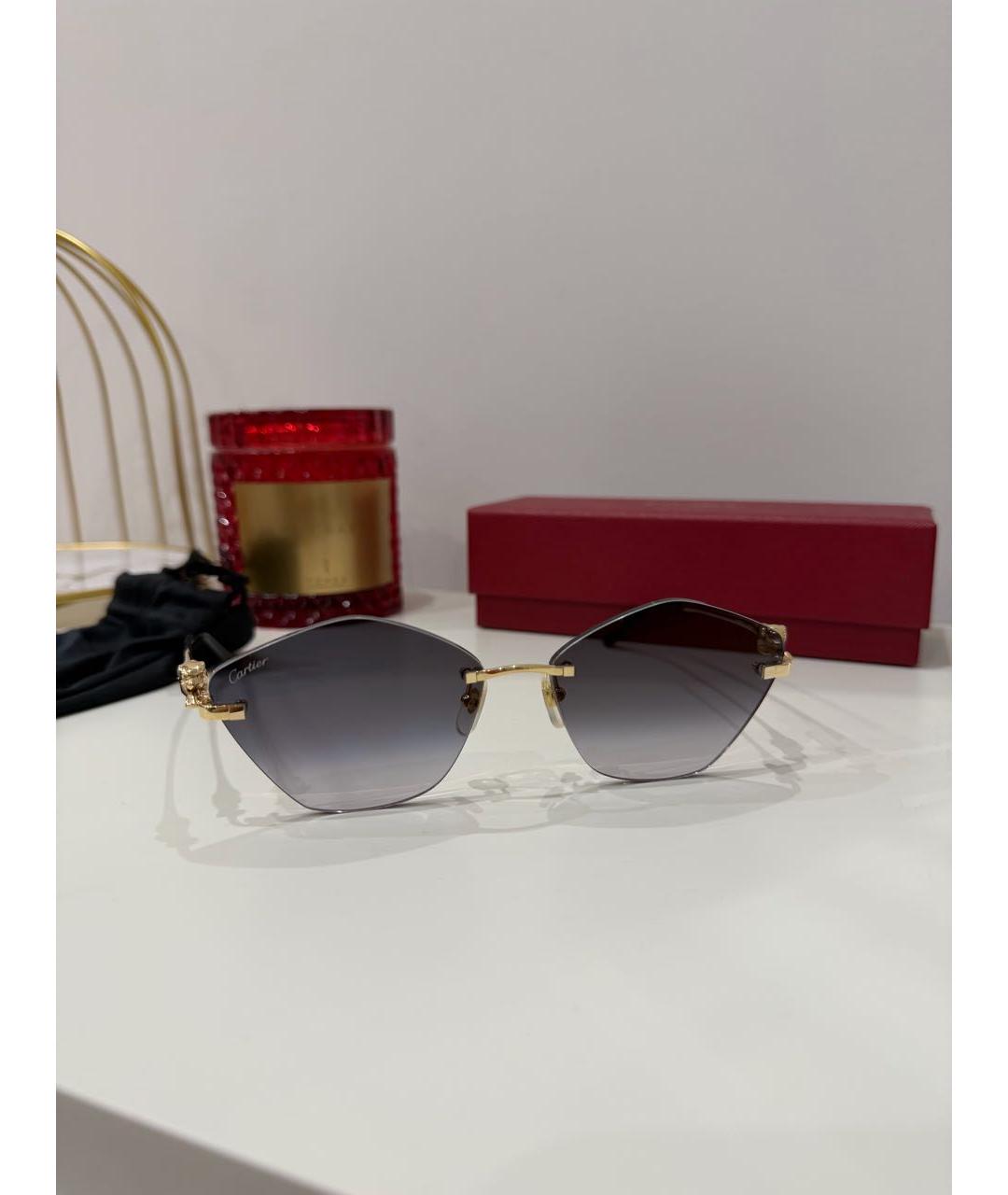 CARTIER Коричневые солнцезащитные очки, фото 9