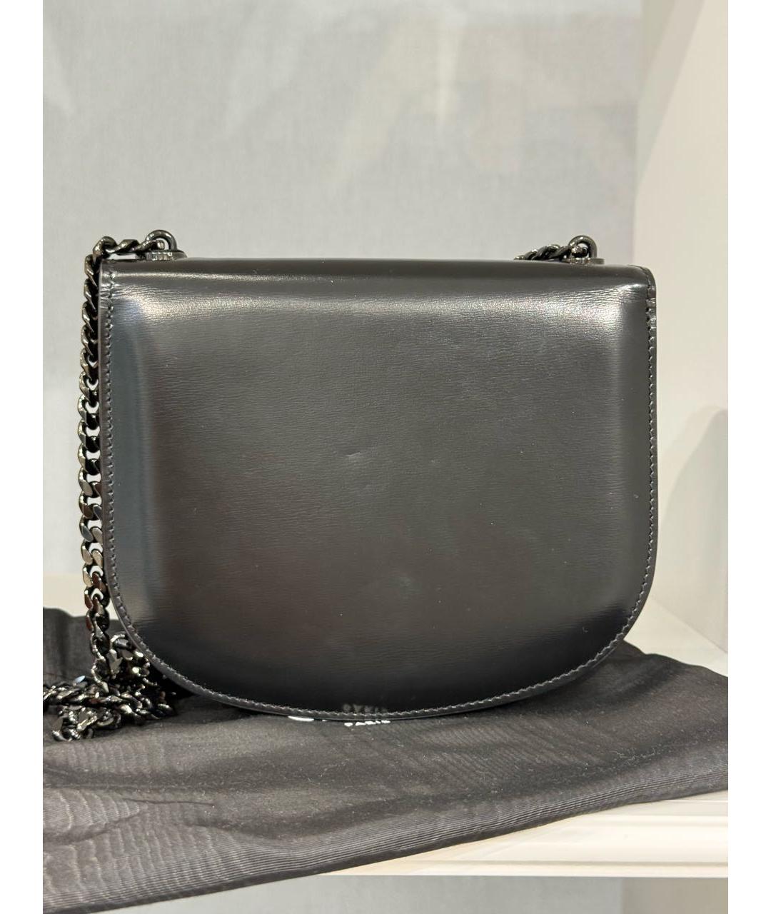 CELINE Черная кожаная сумка через плечо, фото 2