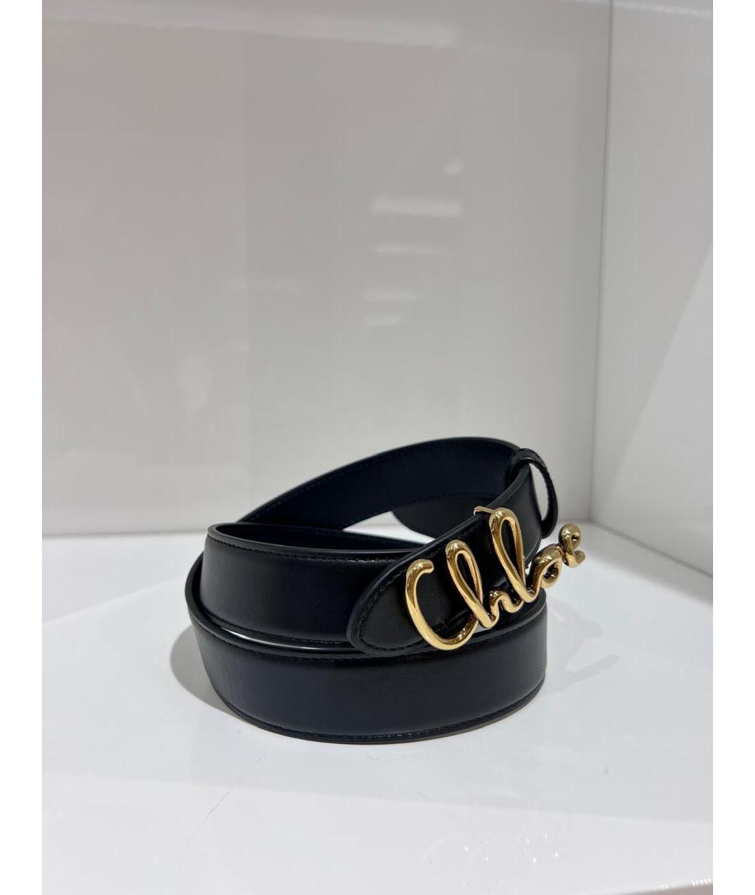 CHLOE Черный кожаный ремень, фото 3