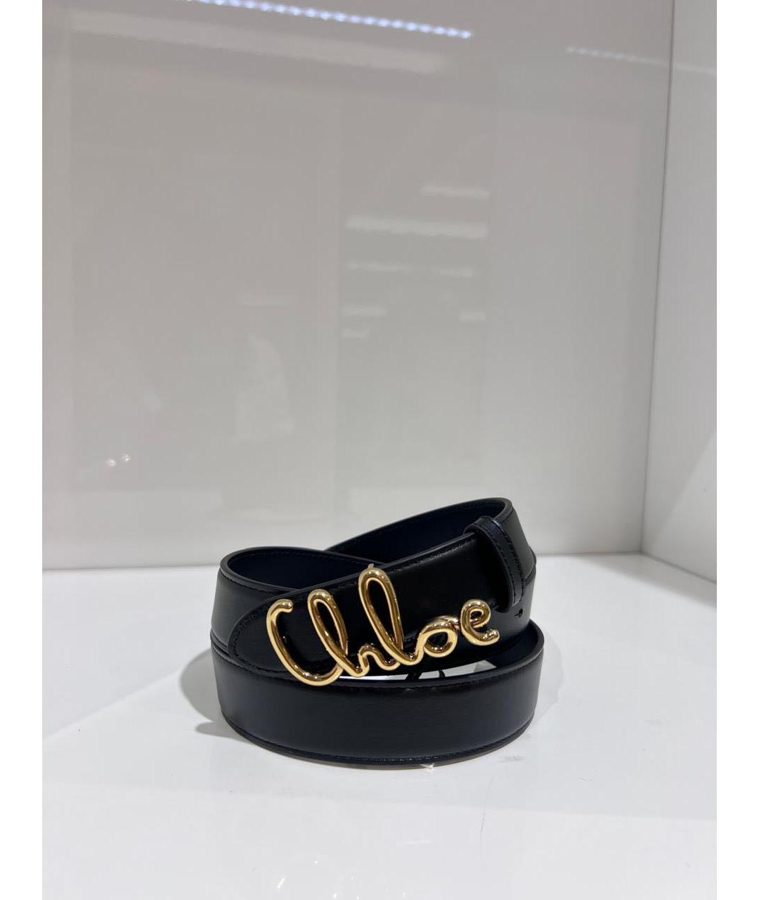 CHLOE Черный кожаный ремень, фото 2