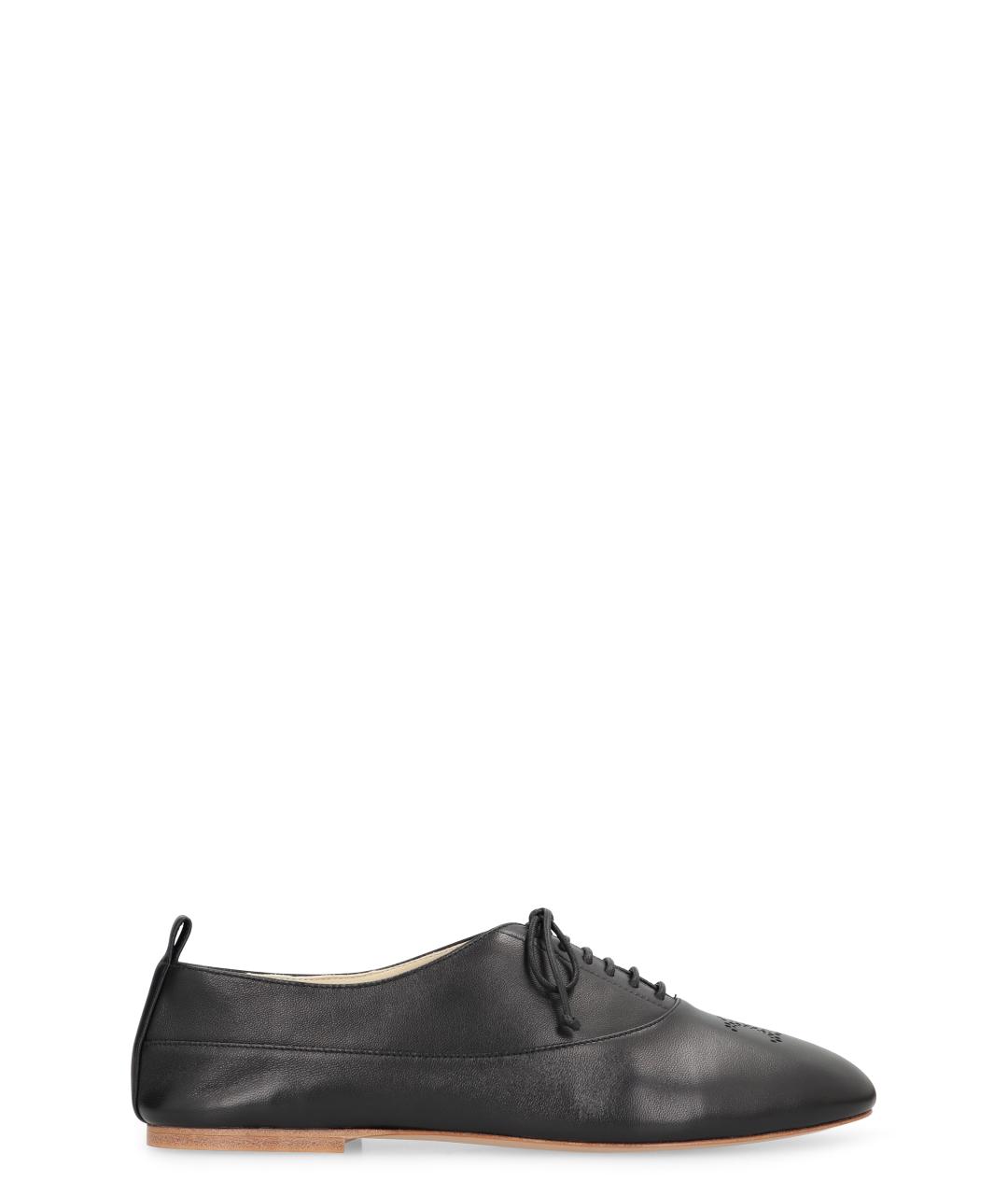 CELINE Черные кожаные брогги и оксфорды, фото 1