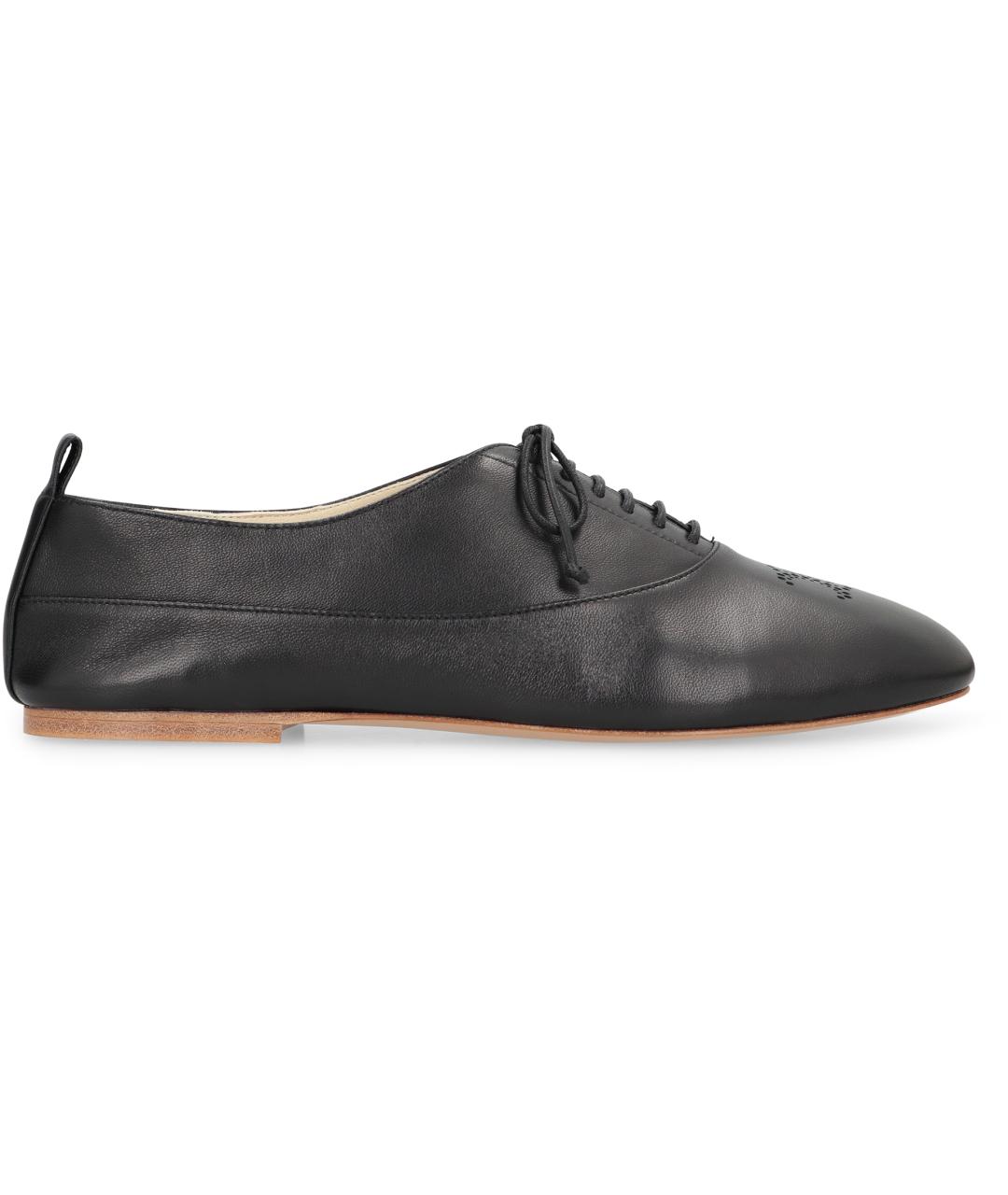 CELINE Черные кожаные брогги и оксфорды, фото 2