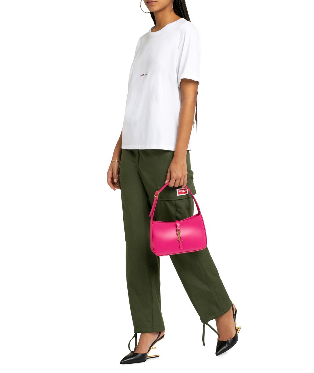 SAINT LAURENT Белая хлопковая футболка, фото 3