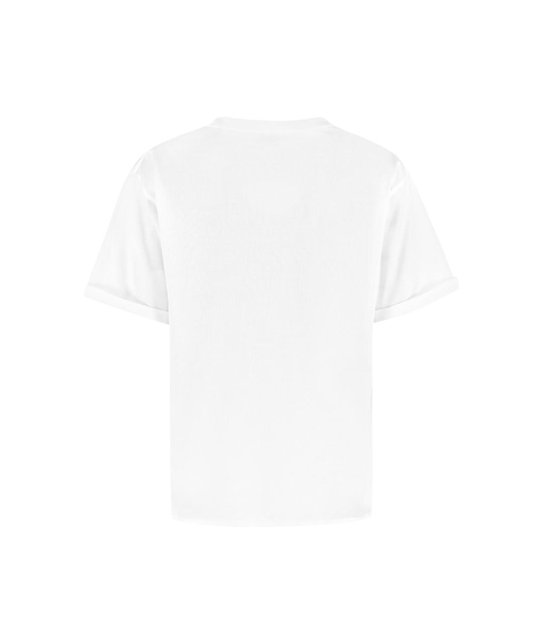 SAINT LAURENT Белая хлопковая футболка, фото 2