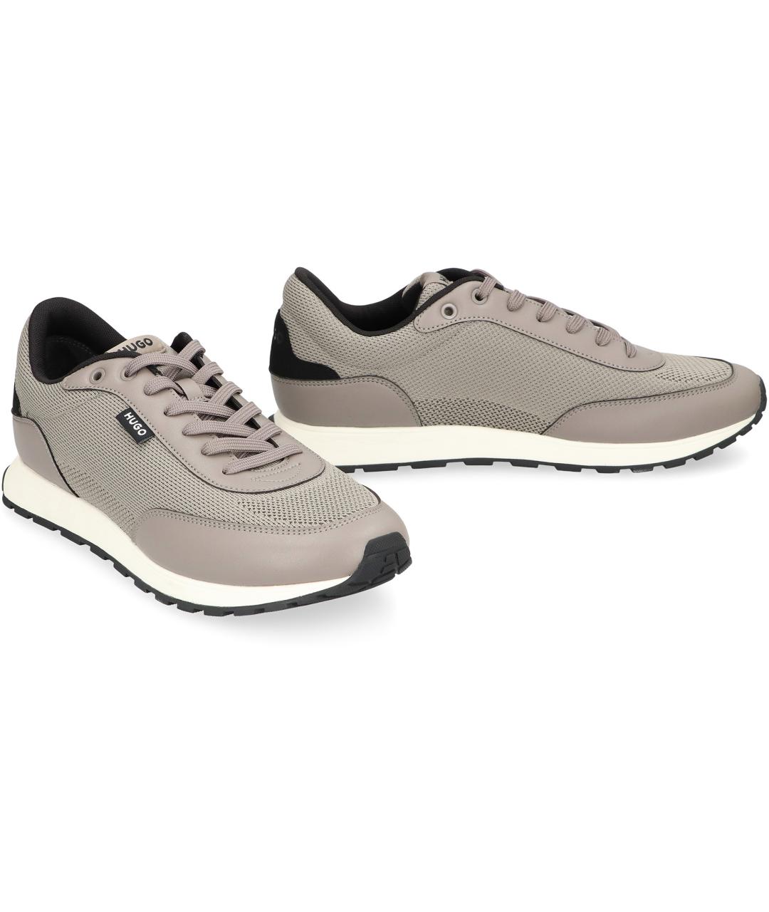 HUGO BOSS Бежевые синтетические низкие кроссовки / кеды, фото 3