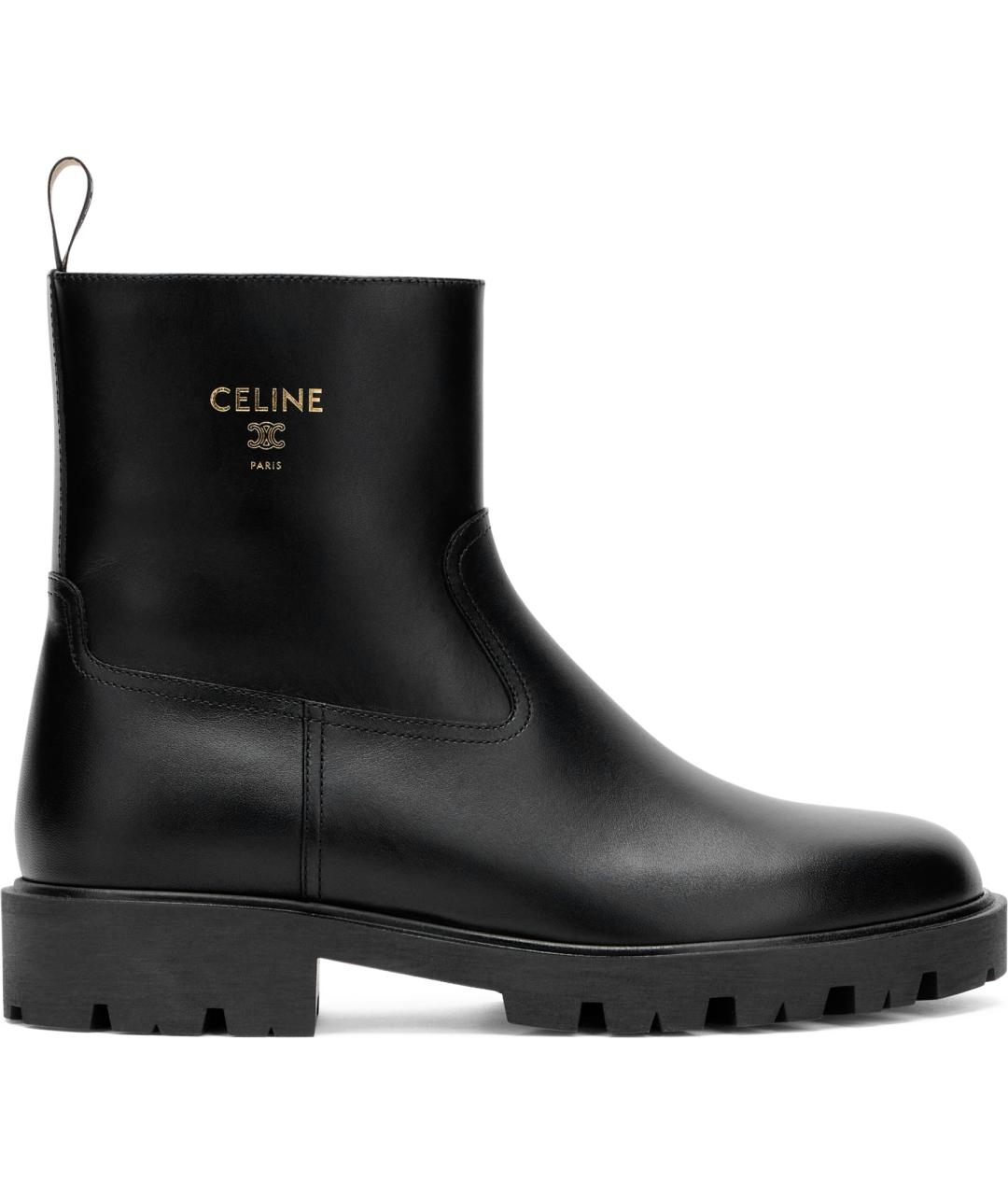 CELINE Черные кожаные ботинки, фото 2