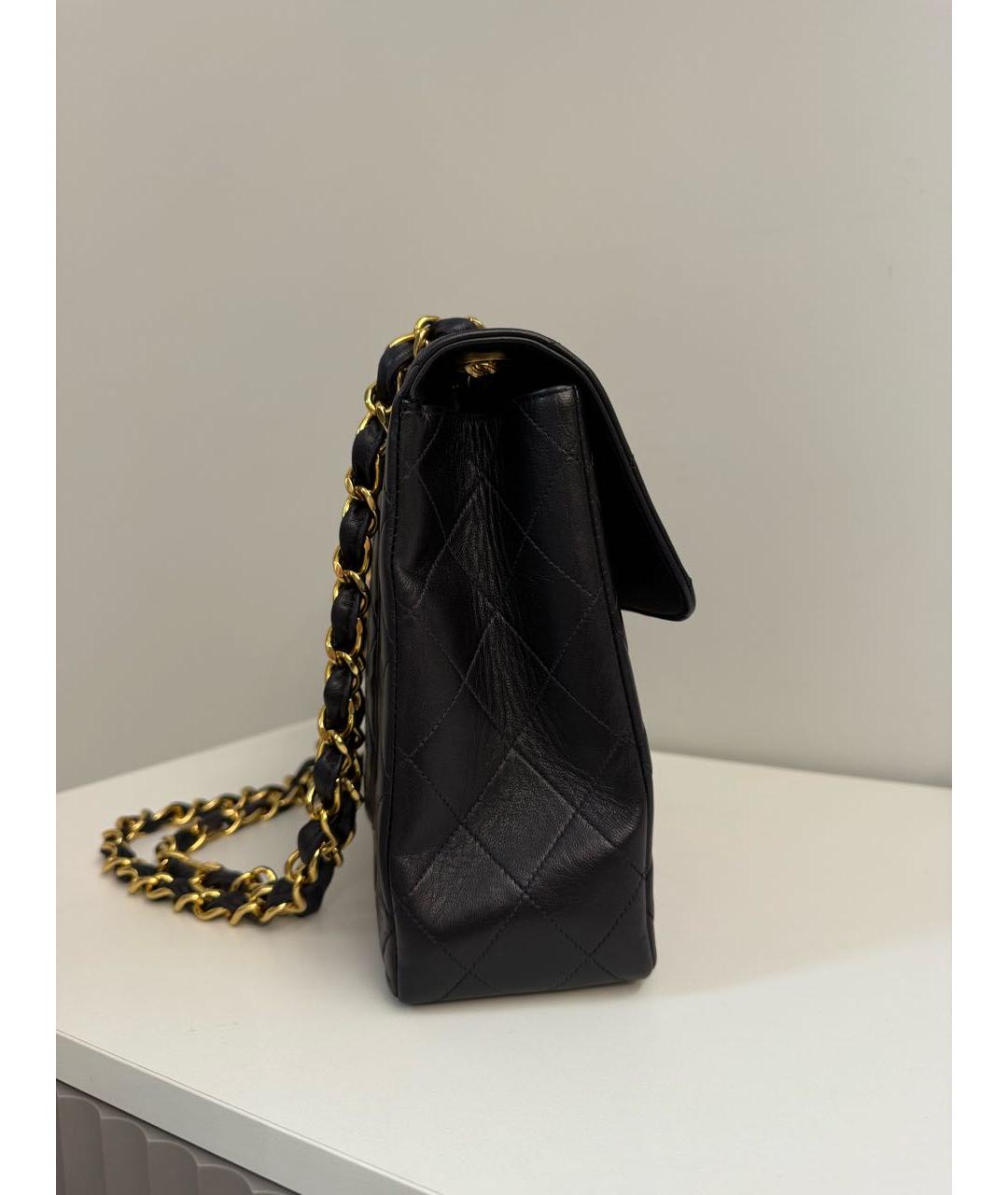 CHANEL Черная кожаная сумка через плечо, фото 4