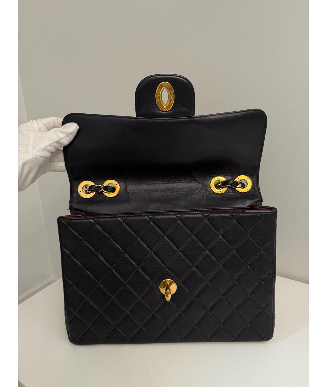 CHANEL Черная кожаная сумка через плечо, фото 7