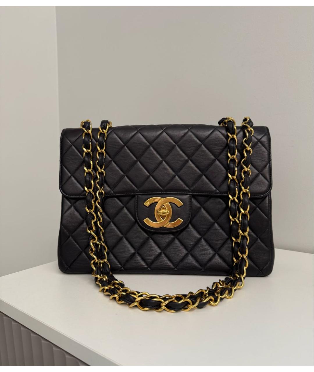 CHANEL Черная кожаная сумка через плечо, фото 9