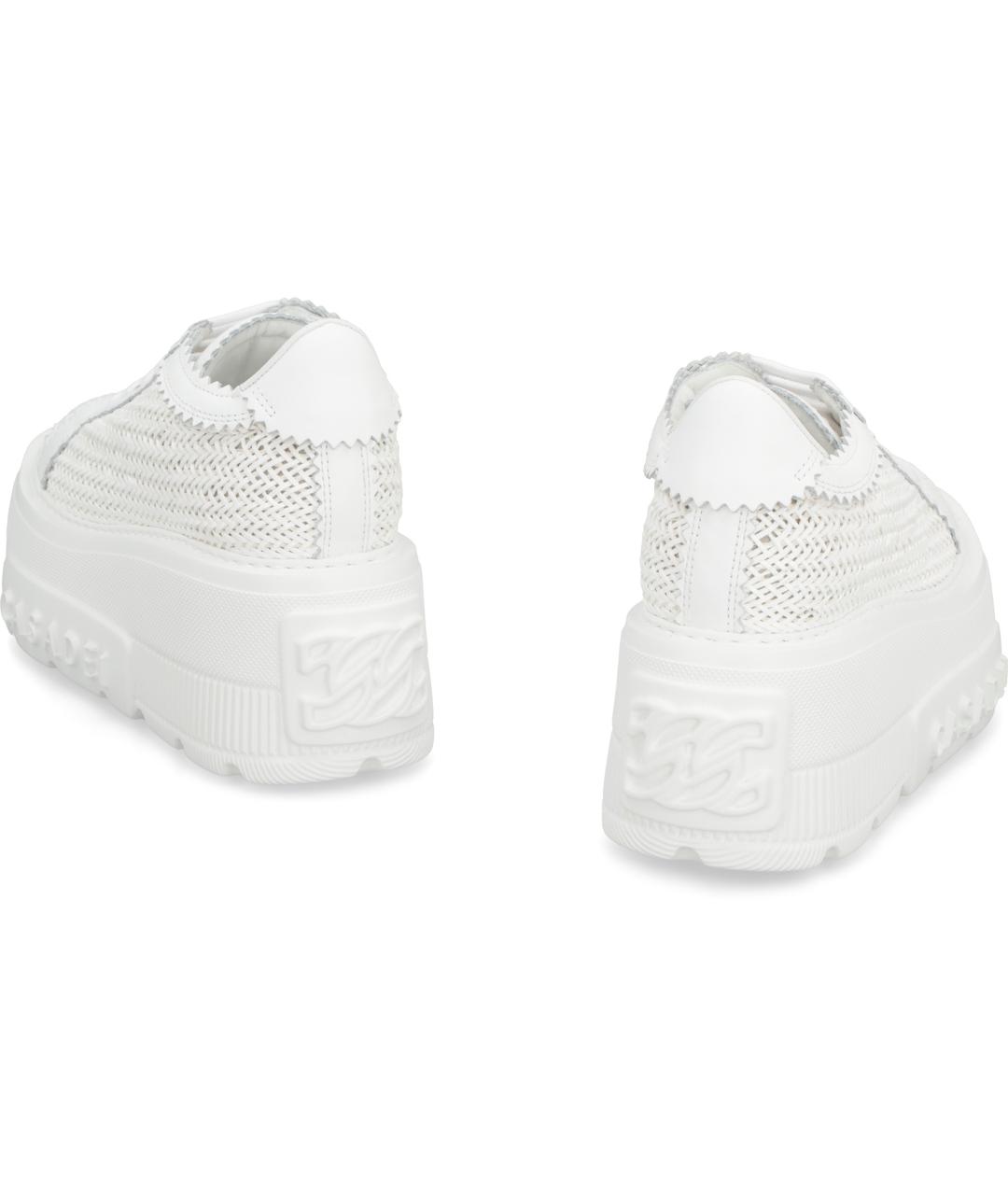 CASADEI Белые кожаные кроссовки, фото 4