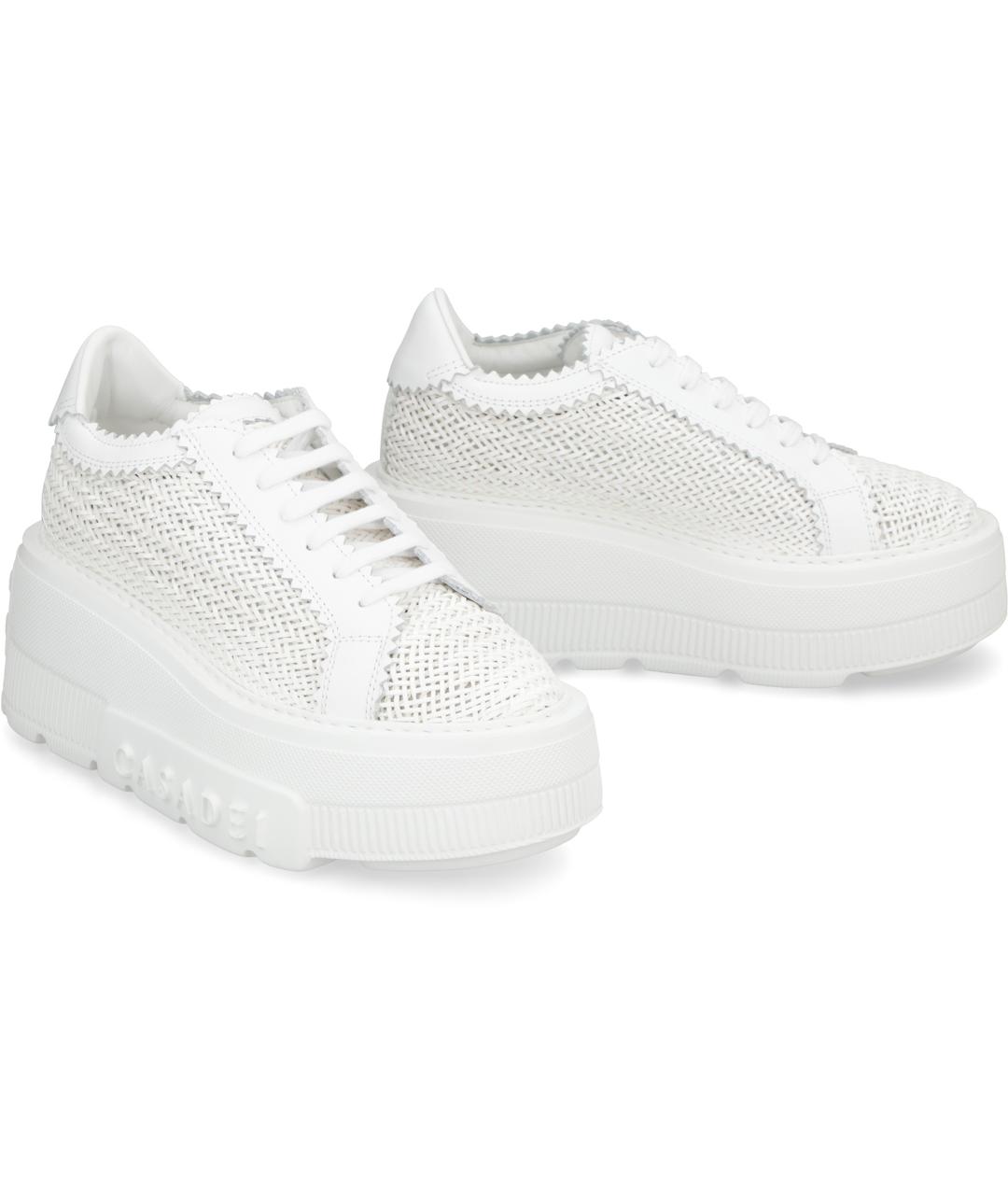 CASADEI Белые кожаные кроссовки, фото 3