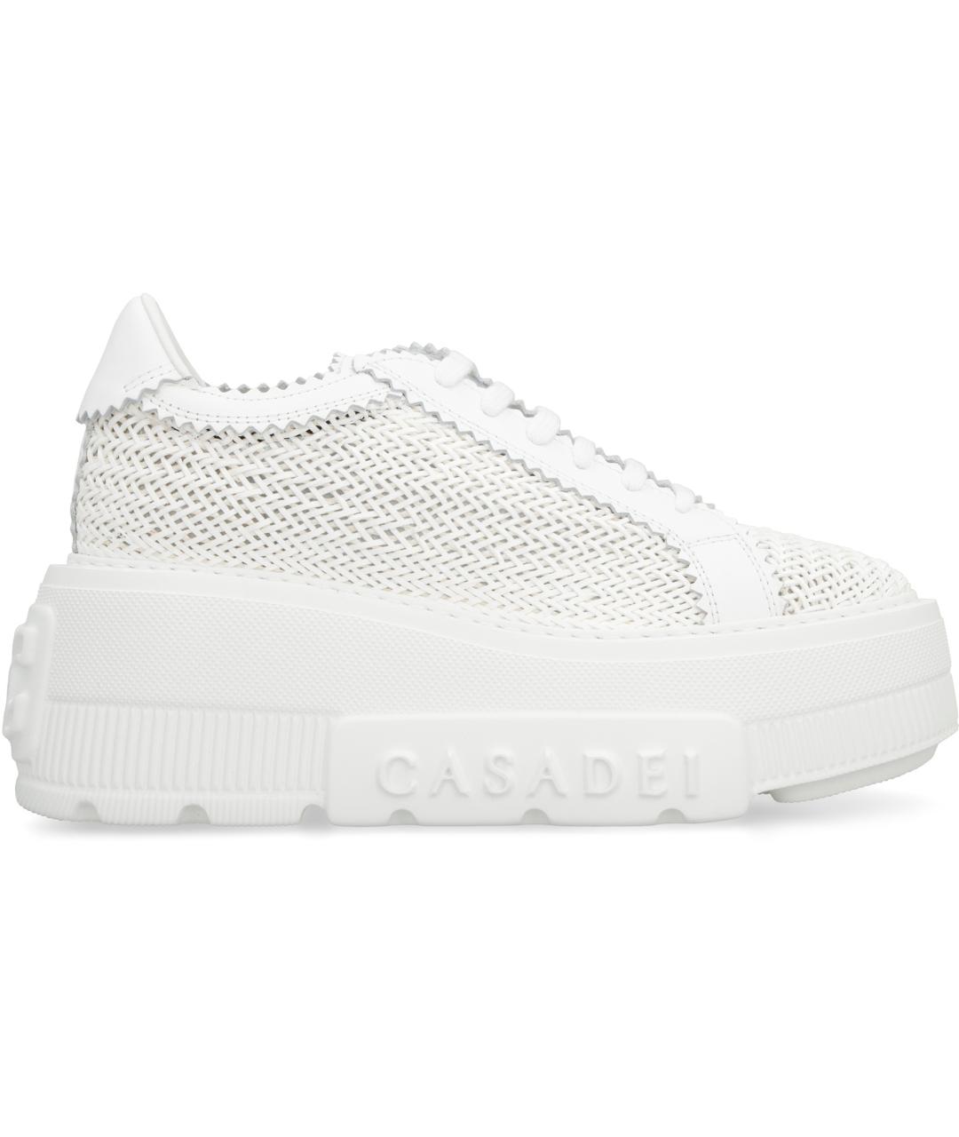 CASADEI Белые кожаные кроссовки, фото 2