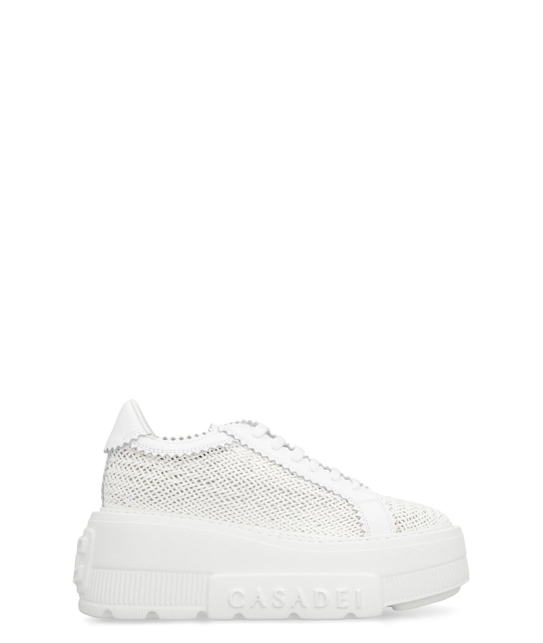 CASADEI Белые кожаные кроссовки, фото 1